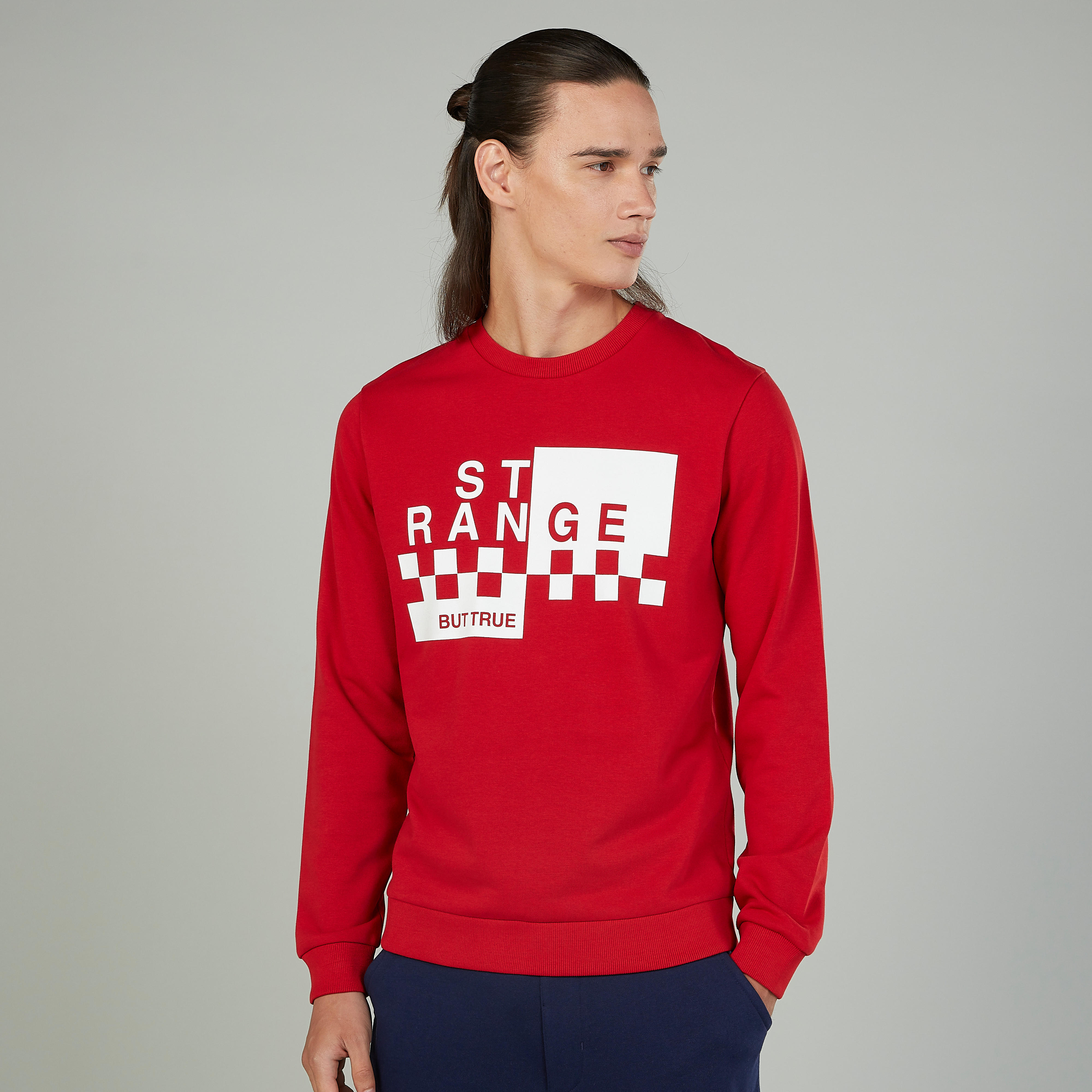 Printed Sweatshirt with Crew Neck and Long Sleeves-men-winterwear-hoodiesandsweatshirts-image-1