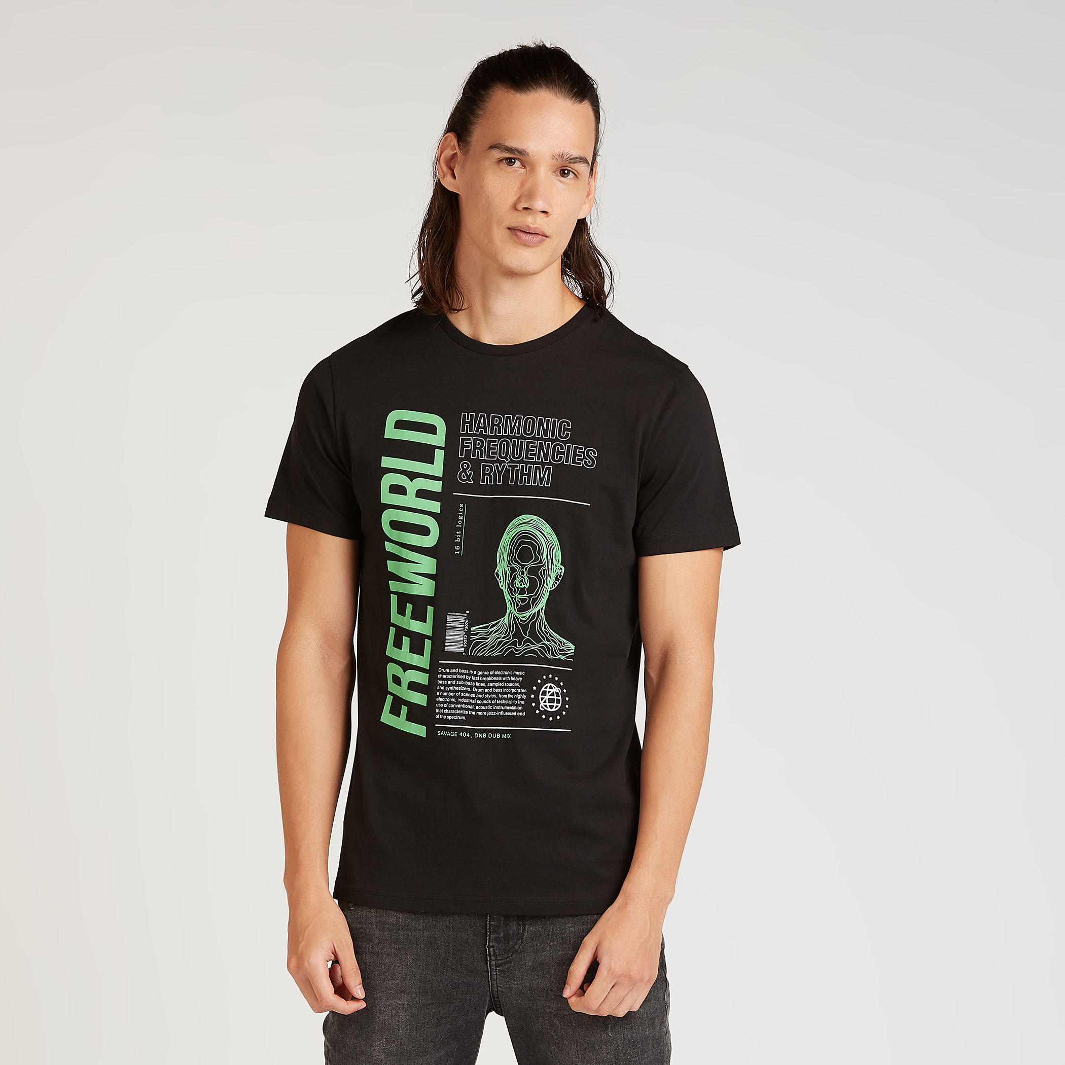 Slim Fit Printed T-shirt with Crew Neck and Short Sleeves-men-clothing-tshirtsandpolos-tshirts-image-1