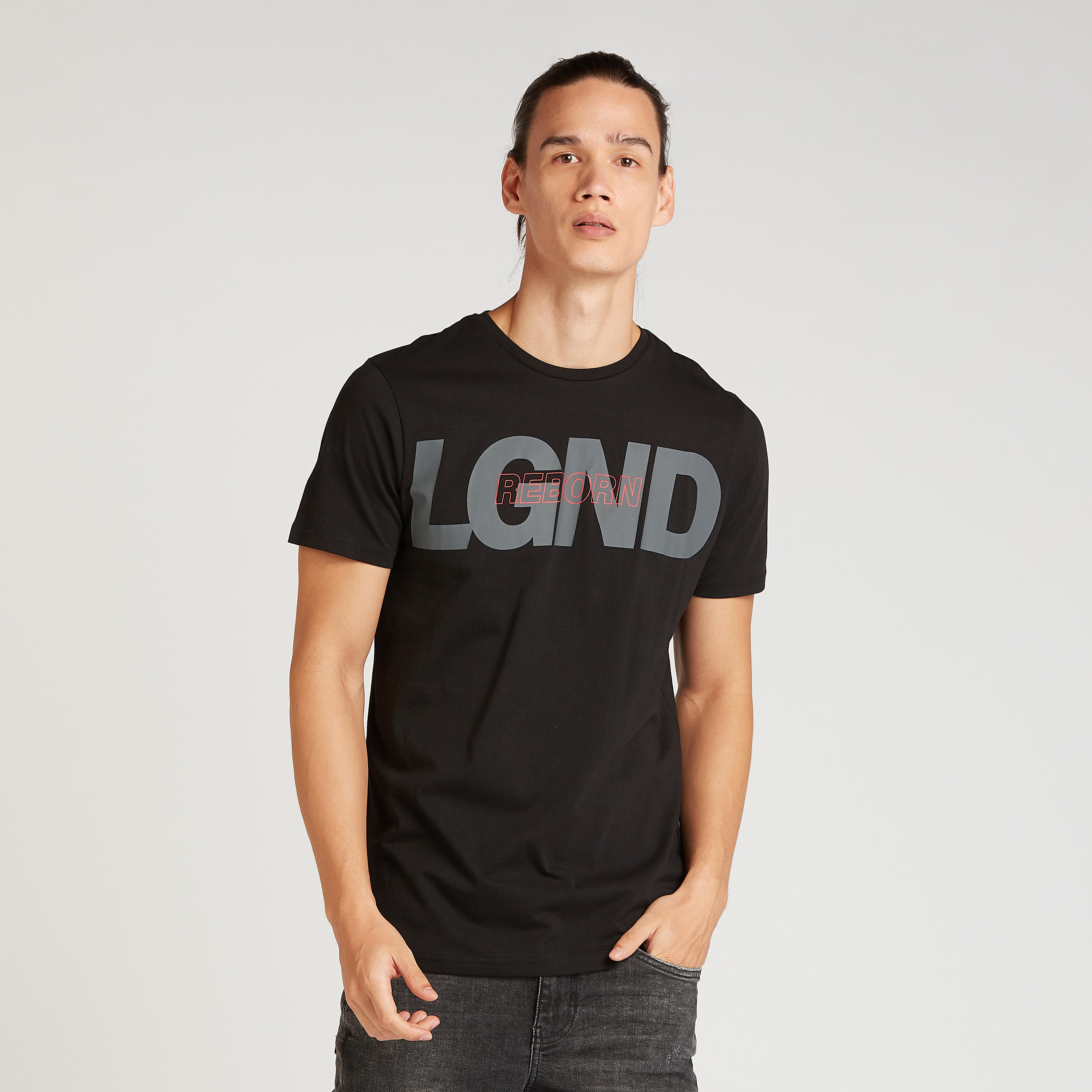 Slim Fit Printed T-shirt with Crew Neck and Short Sleeves-men-clothing-tshirtsandpolos-tshirts-image-1