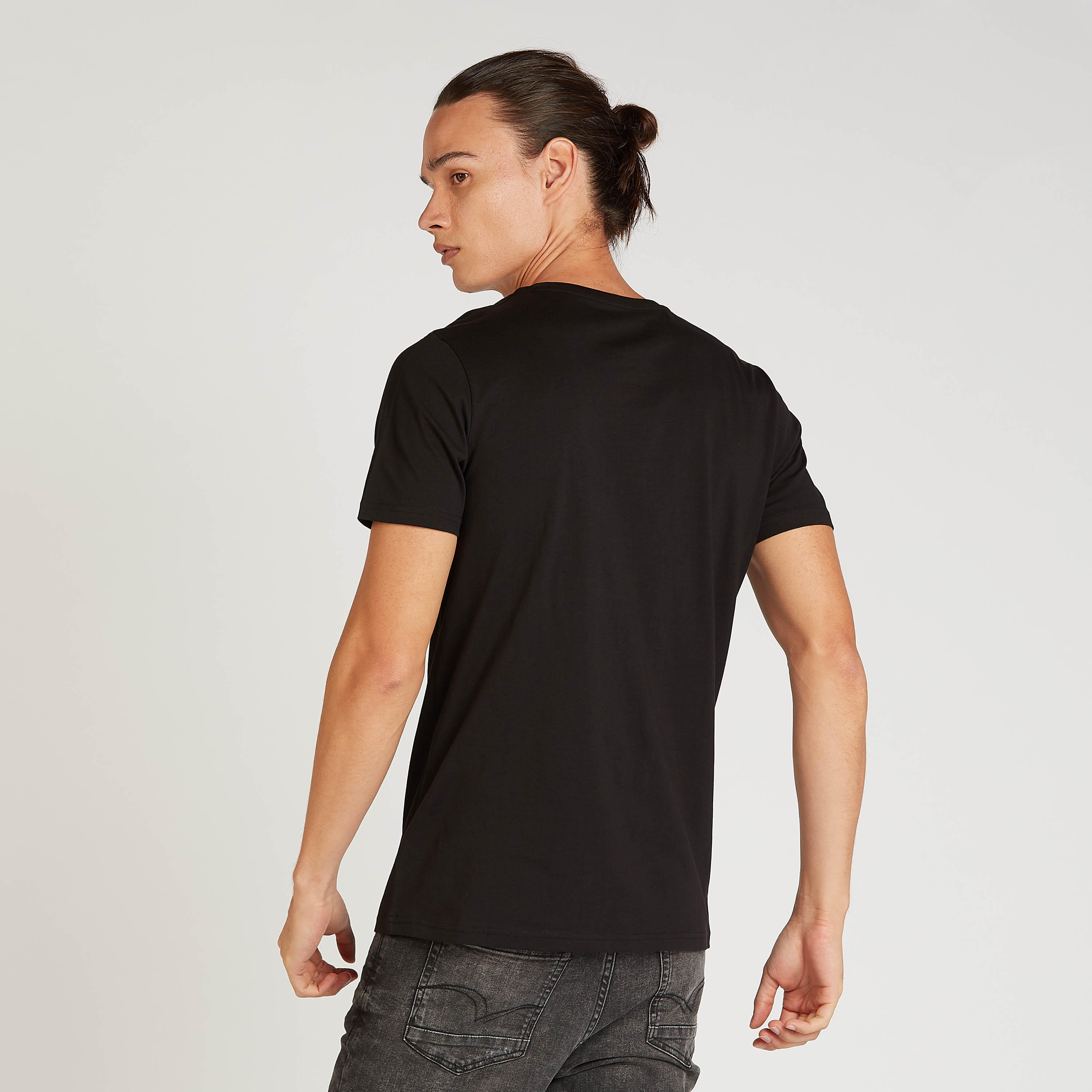 Slim Fit Printed T-shirt with Crew Neck and Short Sleeves-men-clothing-tshirtsandpolos-tshirts-image-4