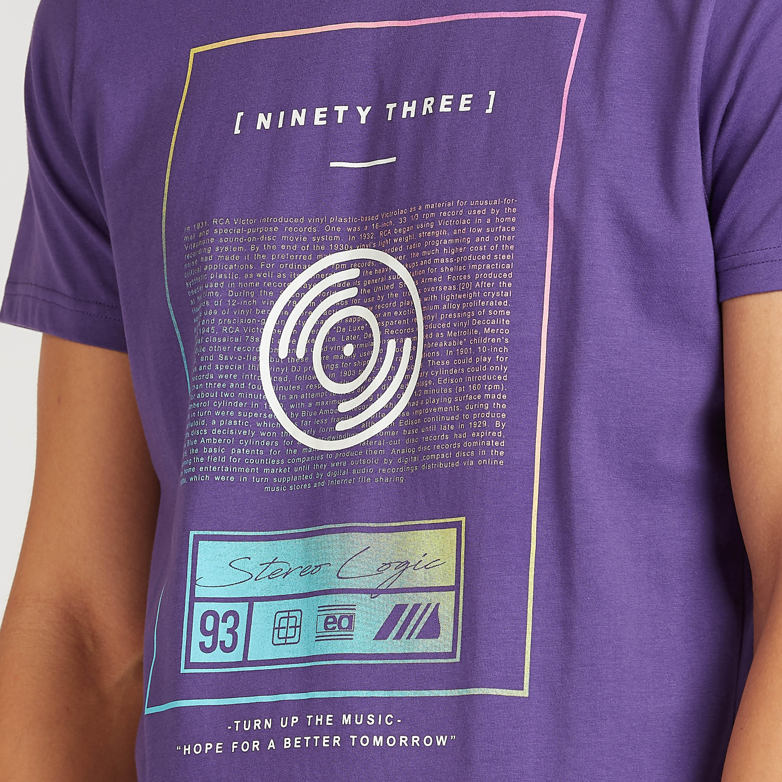 Slim Fit Printed T-shirt with Crew Neck and Short Sleeves-men-clothing-tshirtsandpolos-tshirts-image-3
