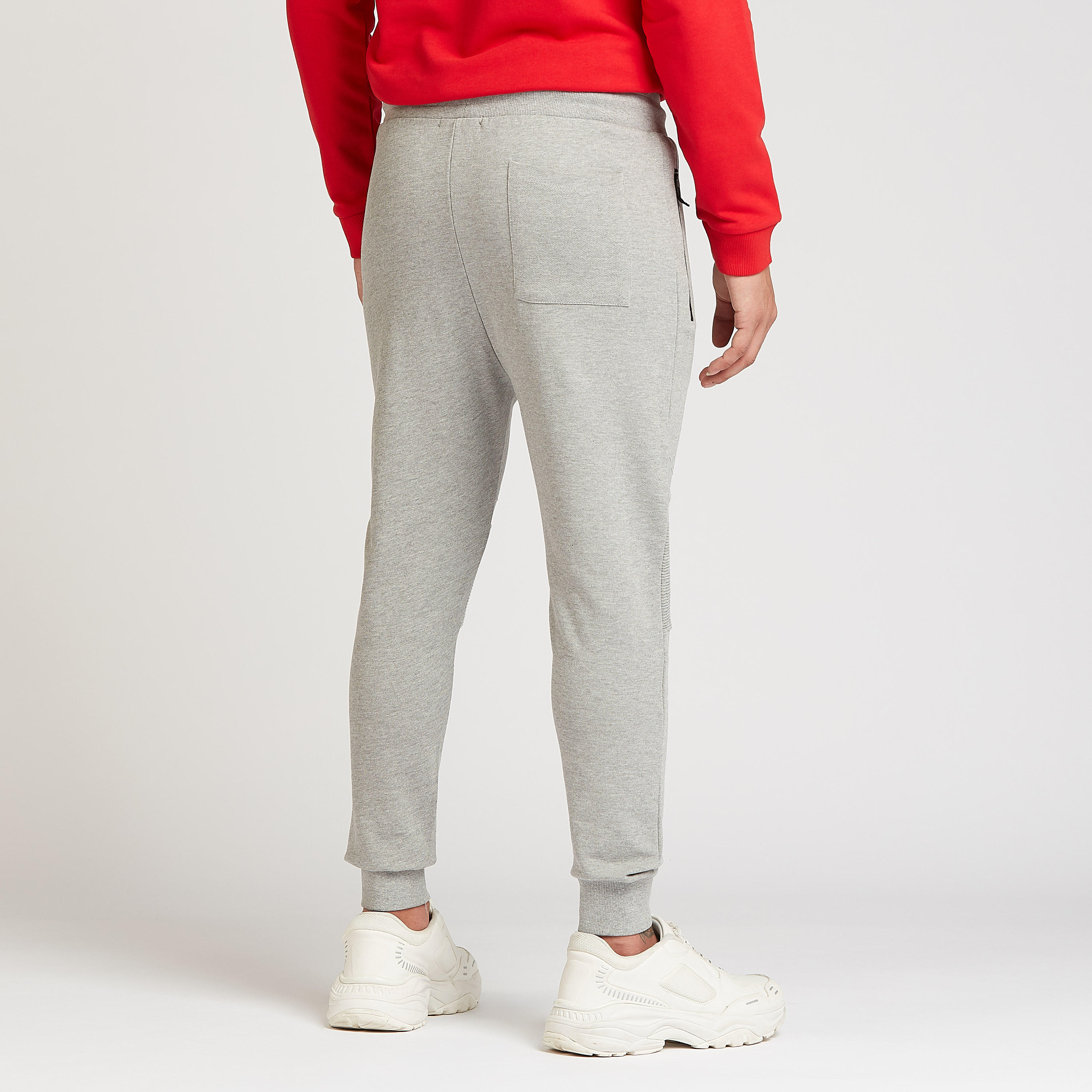 بنطلون رياضي بارز الملمس بخصر متوسط الارتفاع بقصّة سليم وجيوب ورباط-men-clothing-bottoms-joggers-image-4