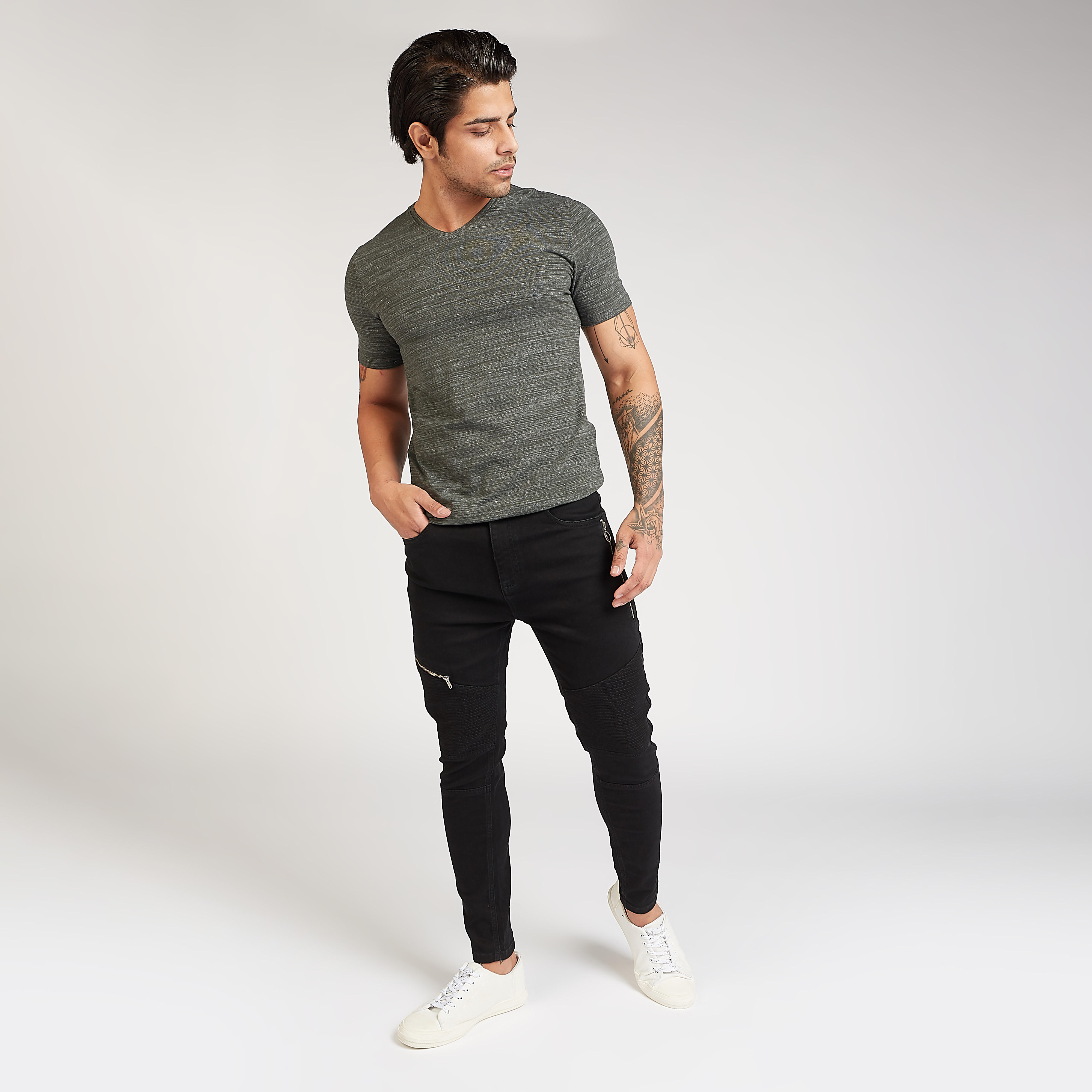 Full Length Cargo Trousers with Button Closure-men-clothing-bottoms-trousersandchinos-trousers-image-2