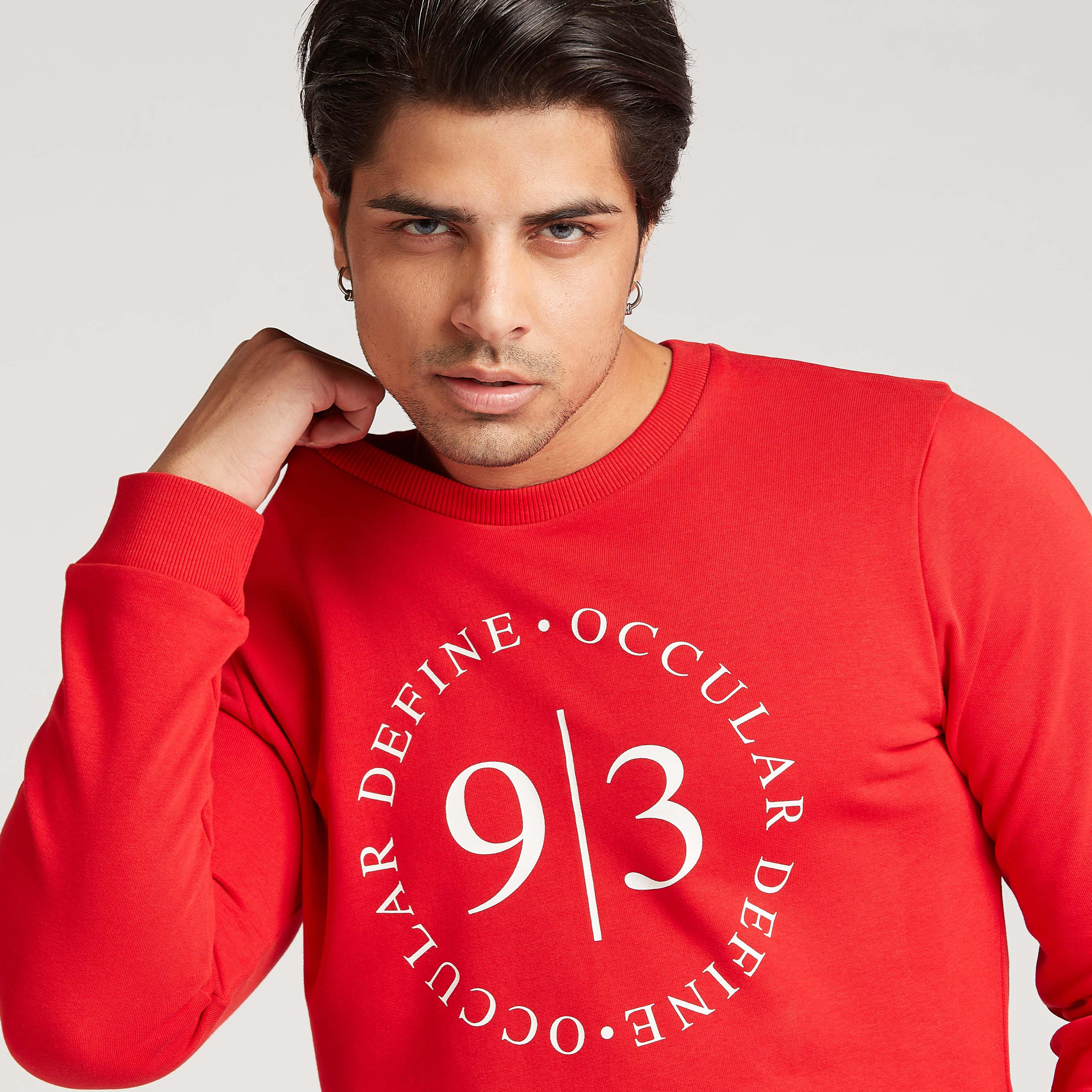 Slim Fit Printed Sweatshirt with Crew Neck and Long Sleeves-men-winterwear-hoodiesandsweatshirts-image-3