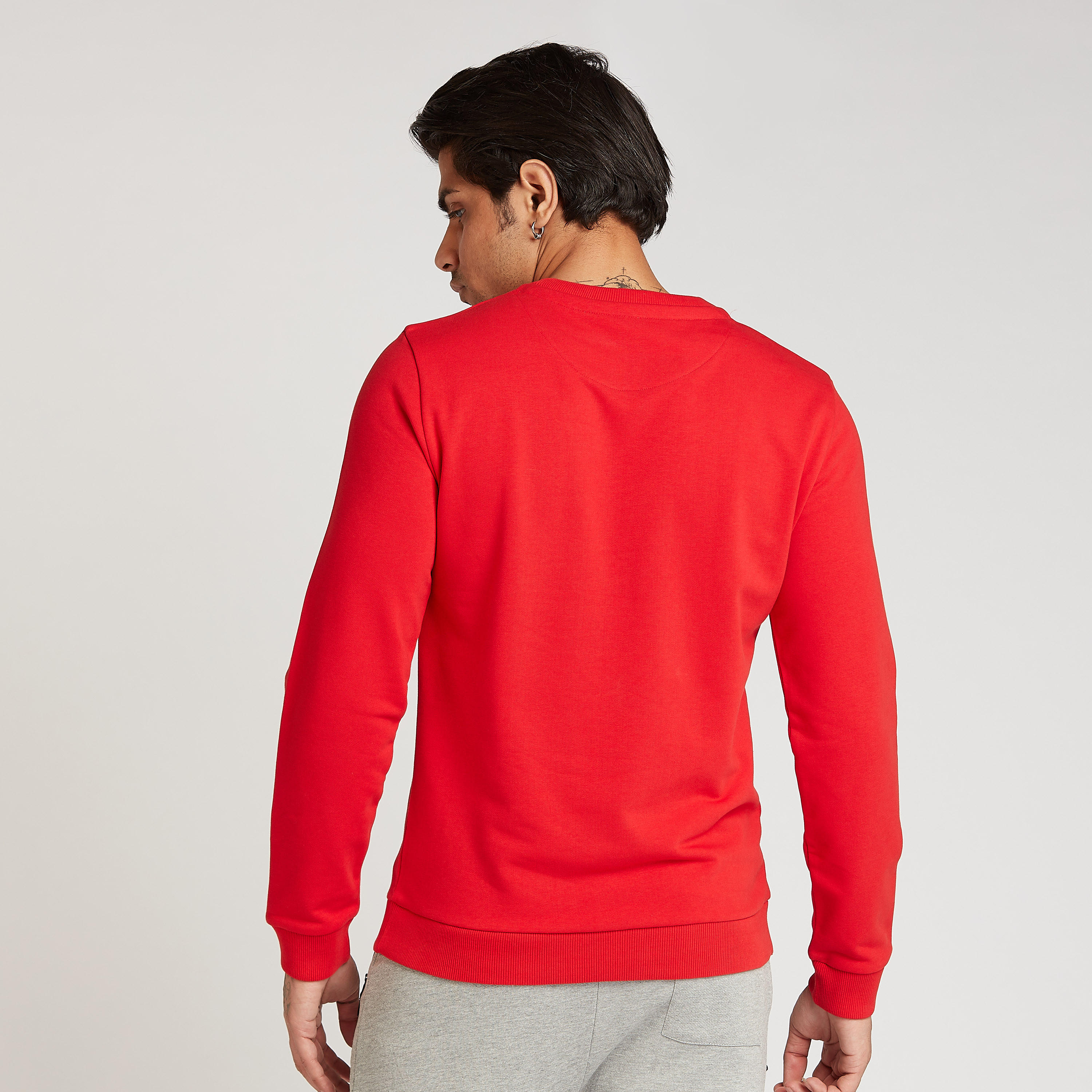 Slim Fit Printed Sweatshirt with Crew Neck and Long Sleeves-men-winterwear-hoodiesandsweatshirts-image-4