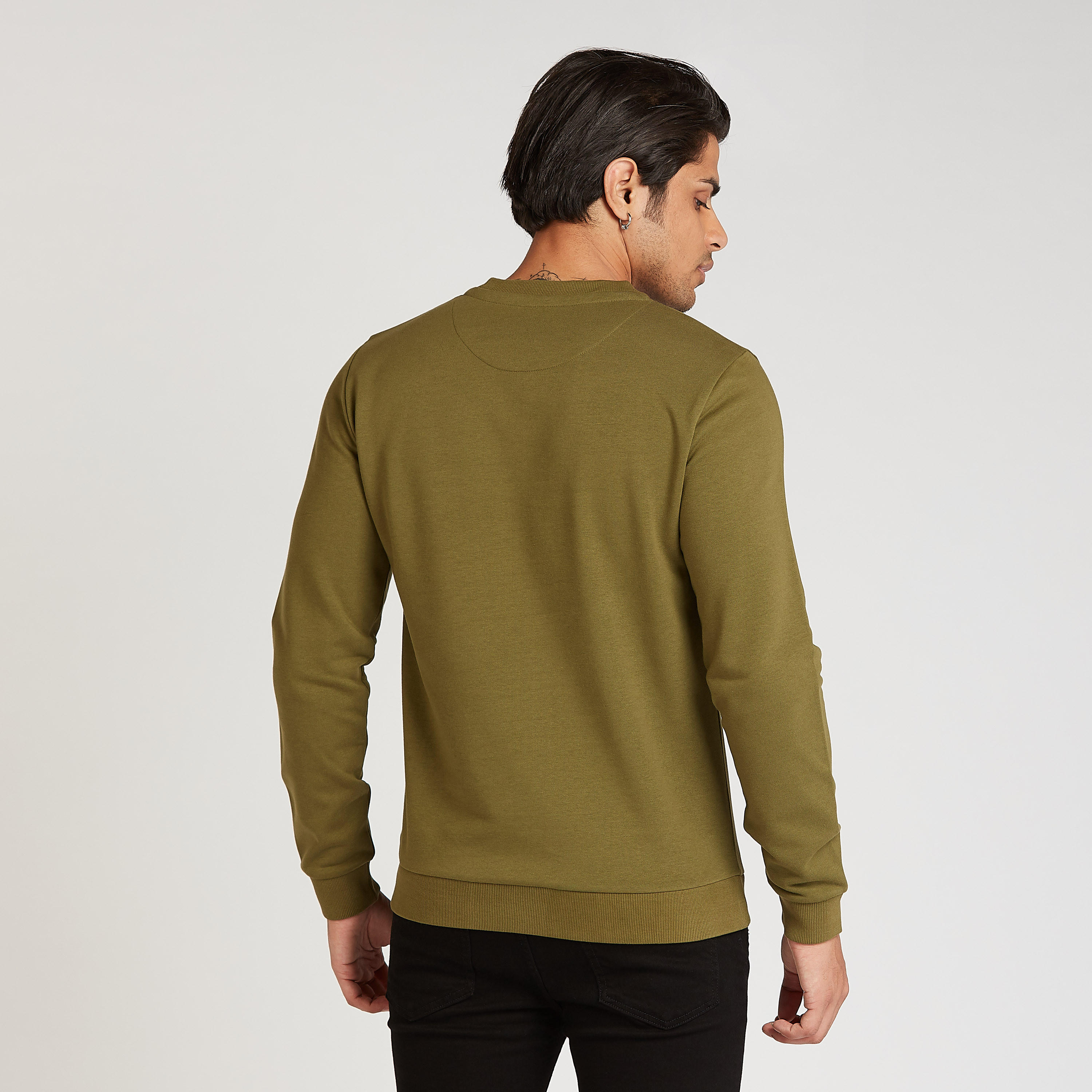 Slim Fit Printed Sweatshirt with Crew Neck and Long Sleeves-men-winterwear-hoodiesandsweatshirts-image-4