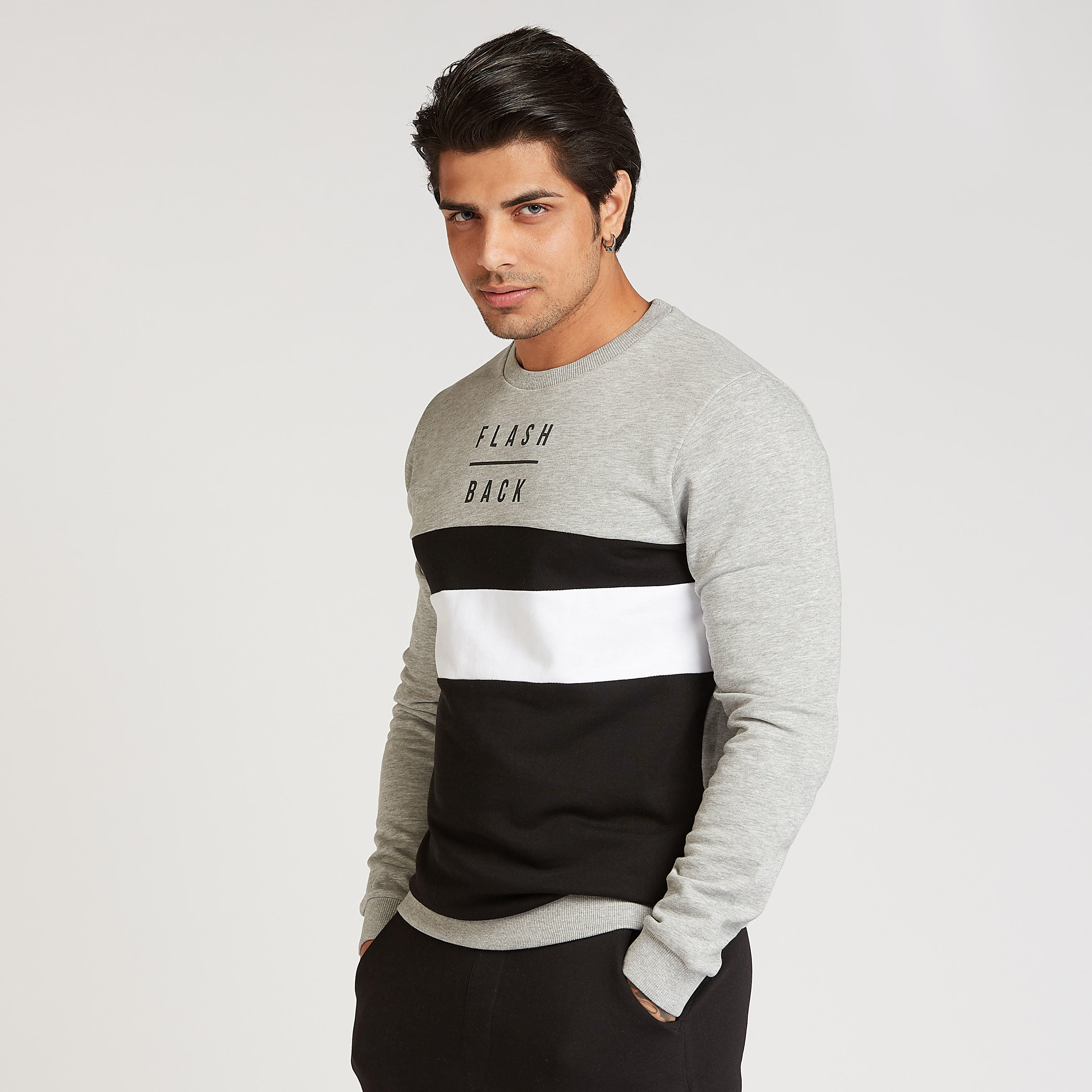 Slim Fit Printed Sweatshirt with Crew Neck and Long Sleeves-men-winterwear-hoodiesandsweatshirts-image-1