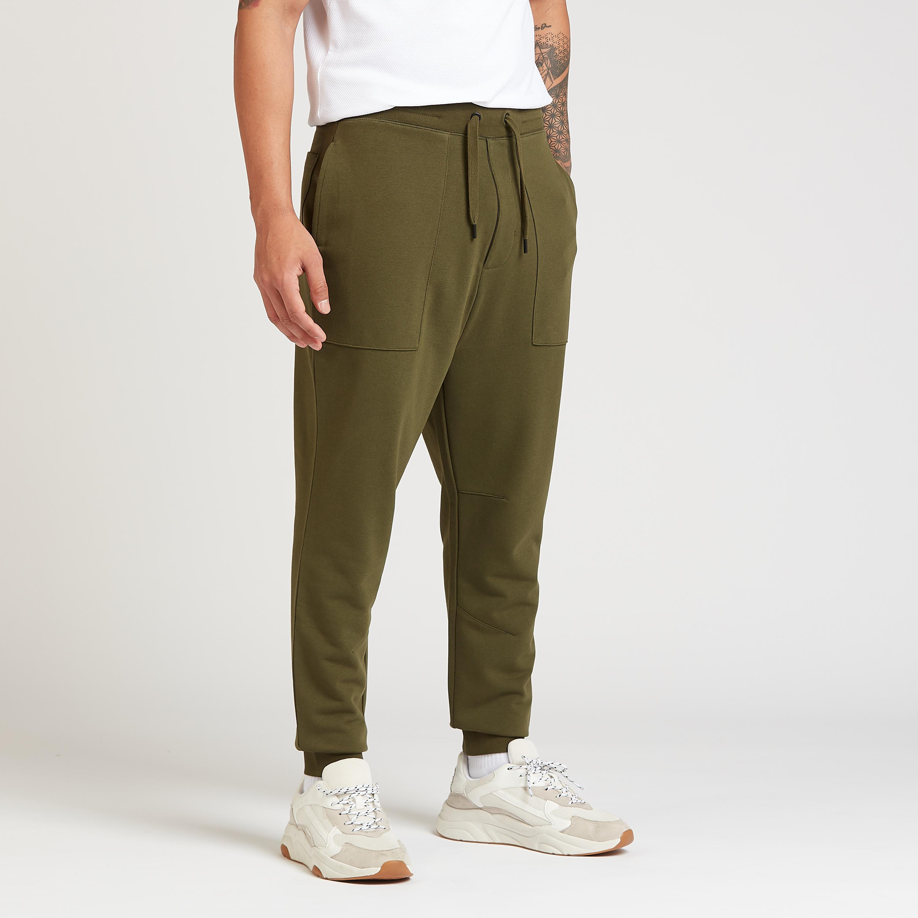 بنطلون رياضي مستدام بارز الملمس بجيوب ورباط إغلاق-men-clothing-bottoms-joggers-image-1