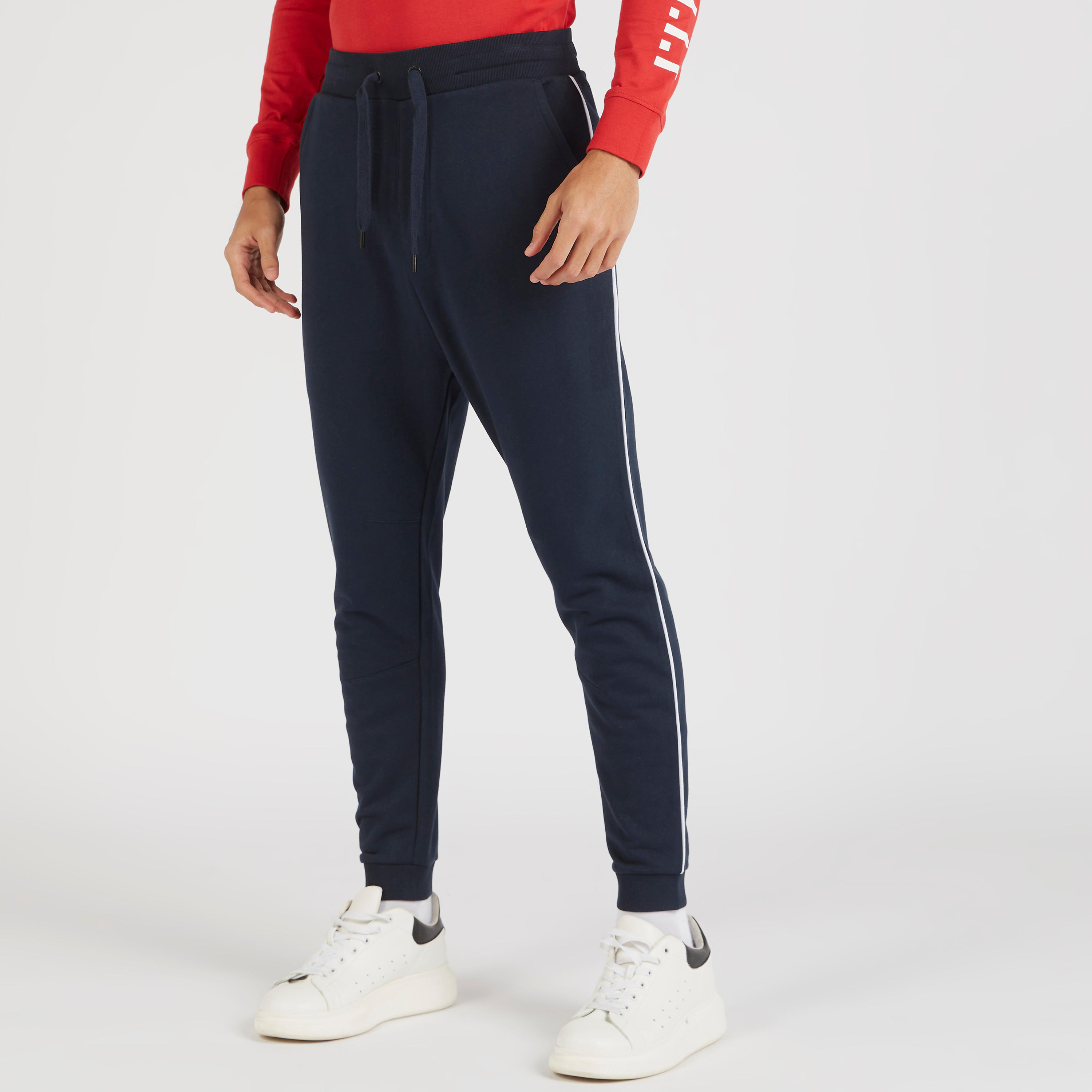 Textured Joggers with Pockets and Drawstring Closure-men-clothing-bottoms-joggers-image-3