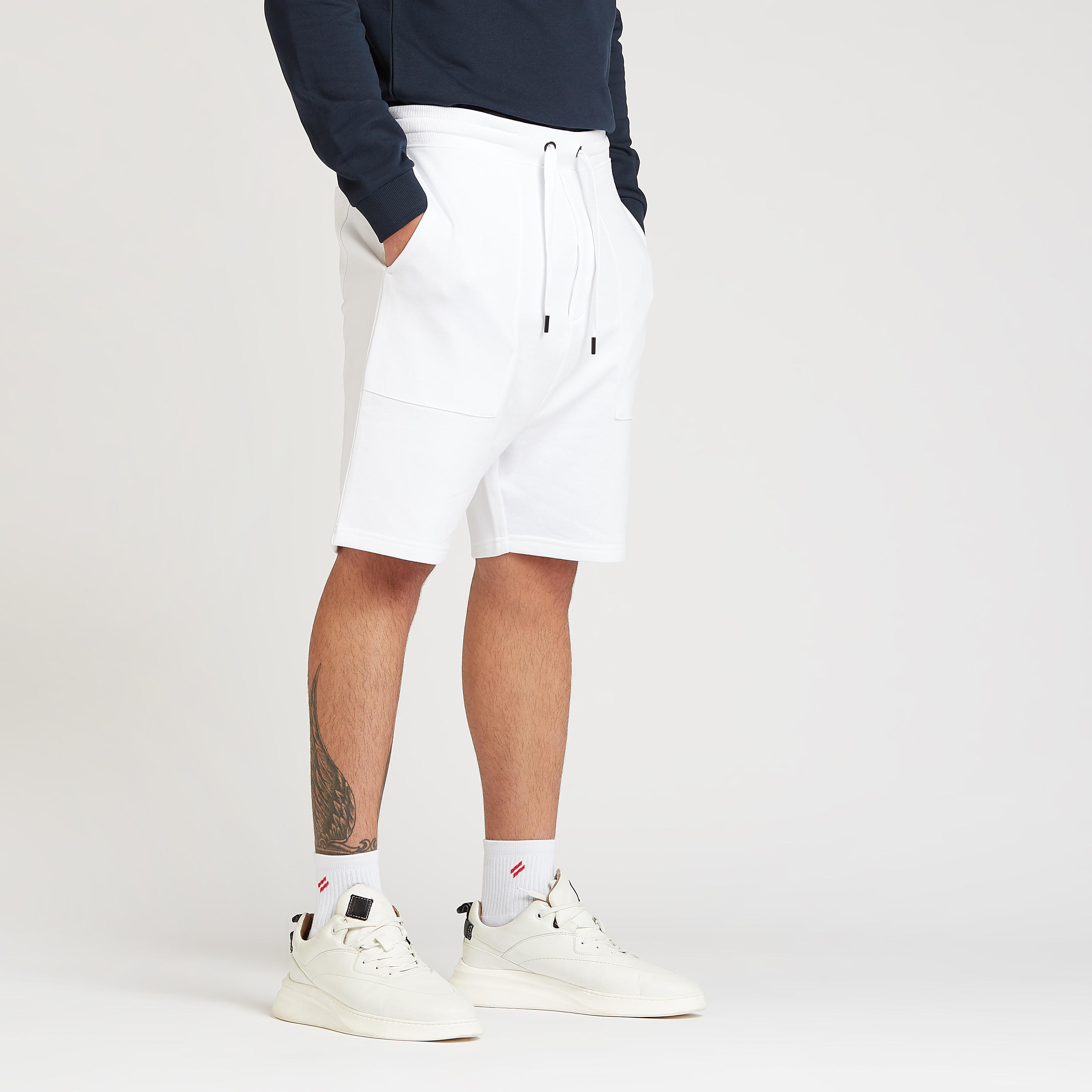 Sustainable Solid Shorts with Pocket Detail and Drawstring-men-clothing-bottoms-shorts-image-5