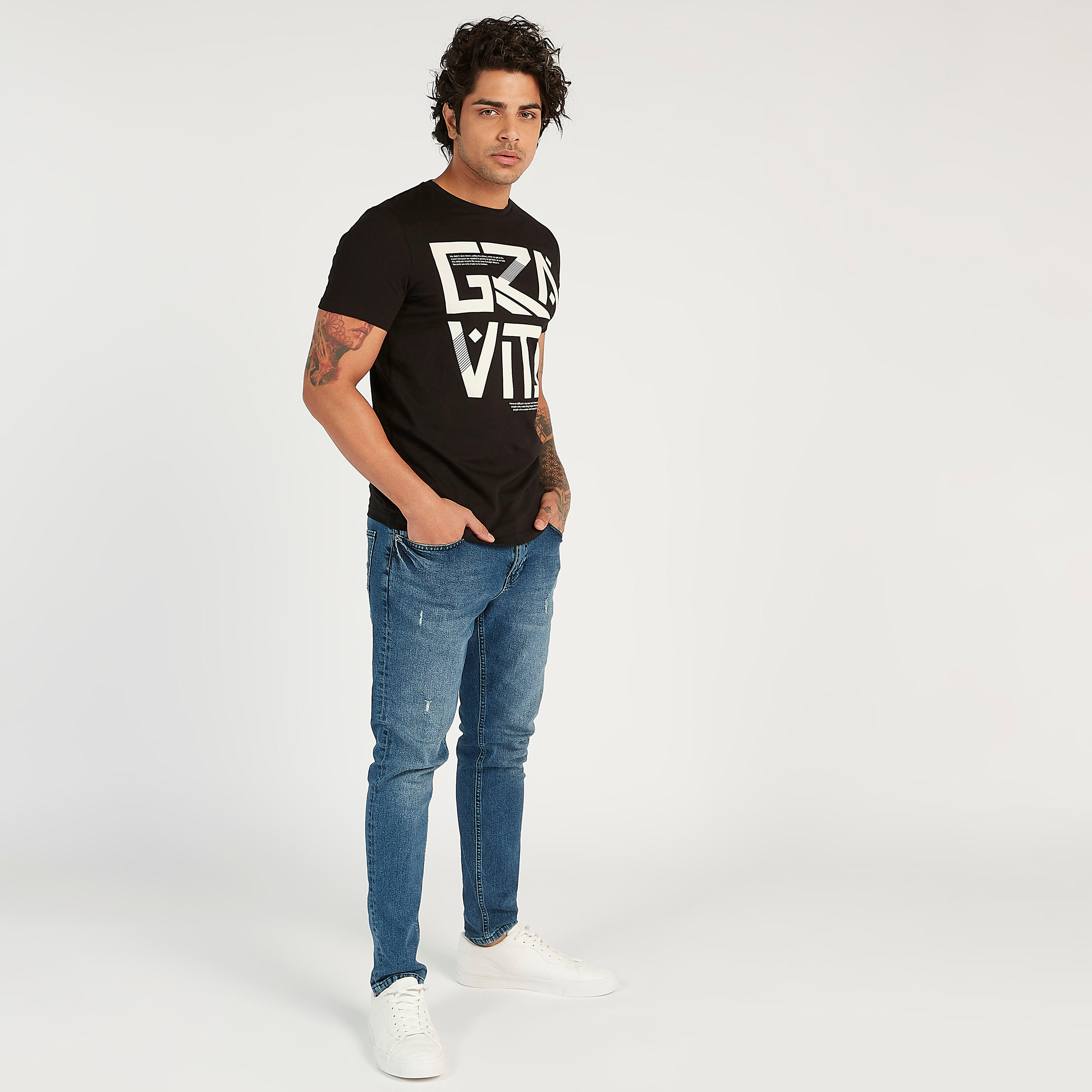 Printed T-shirt with Short Sleeves and Crew Neck-men-clothing-tshirtsandpolos-tshirts-image-2