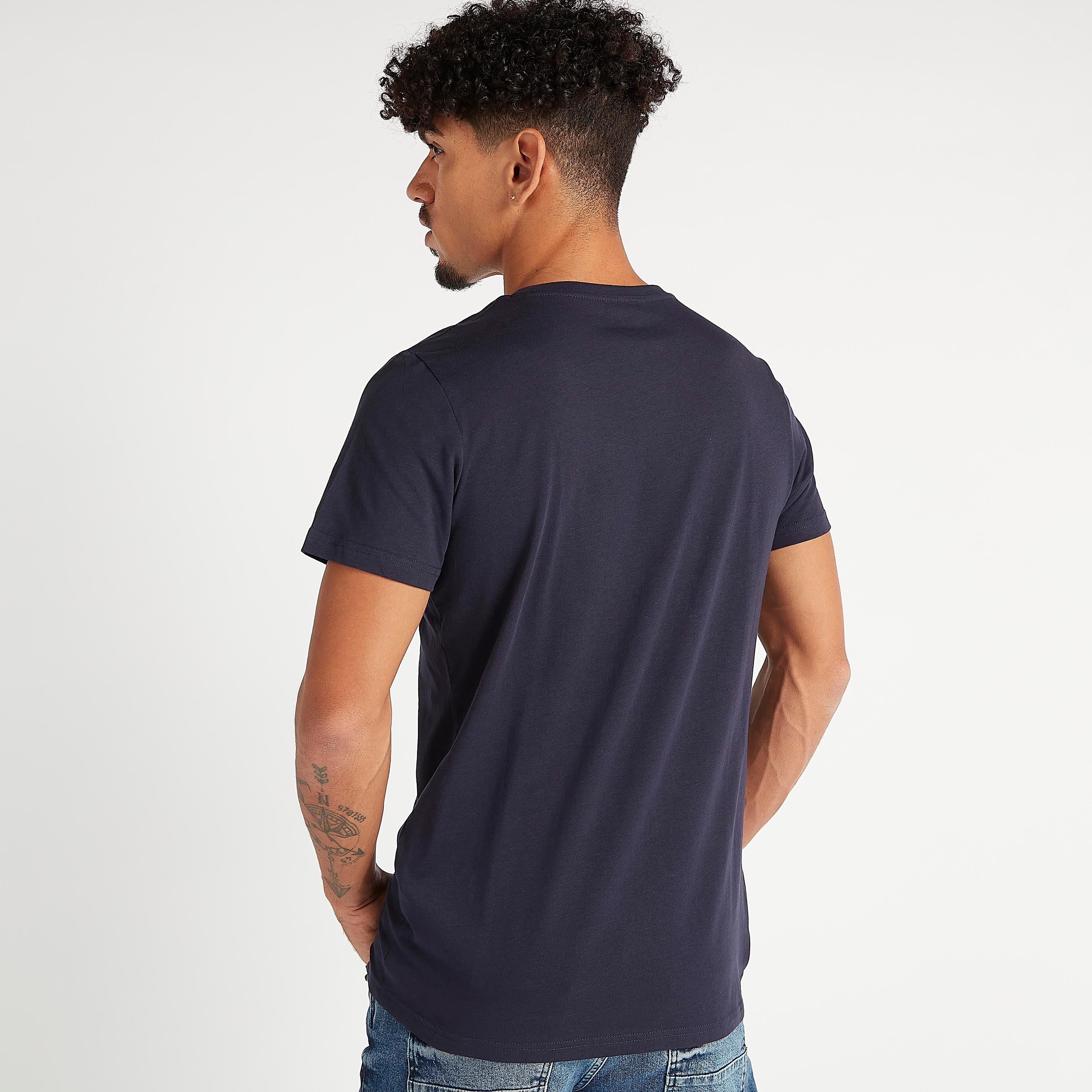 Printed Crew Neck T-shirt with Short Sleeves-men-clothing-tshirtsandpolos-tshirts-image-4