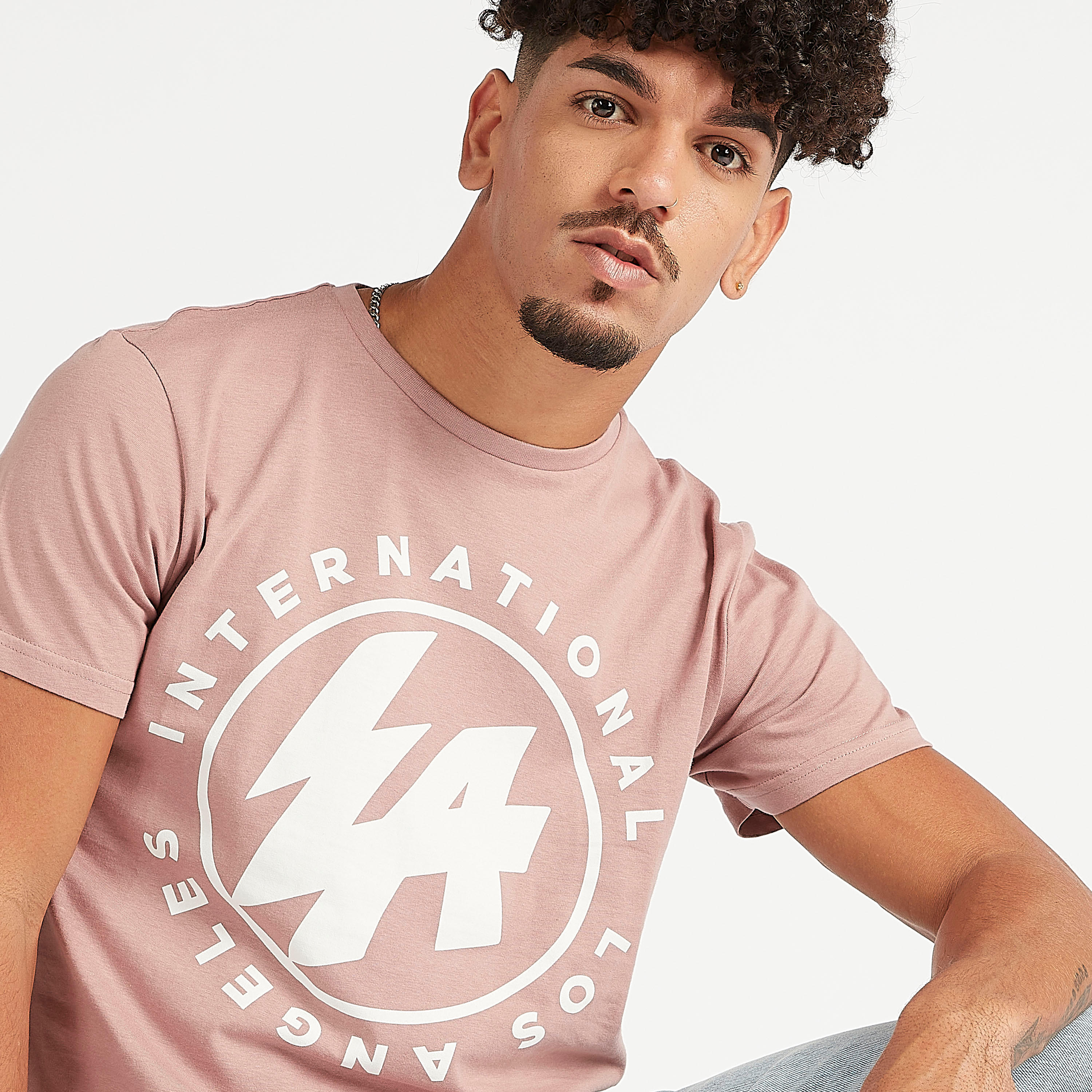 Printed Crew Neck T-shirt with Short Sleeves-men-clothing-tshirtsandpolos-tshirts-image-1