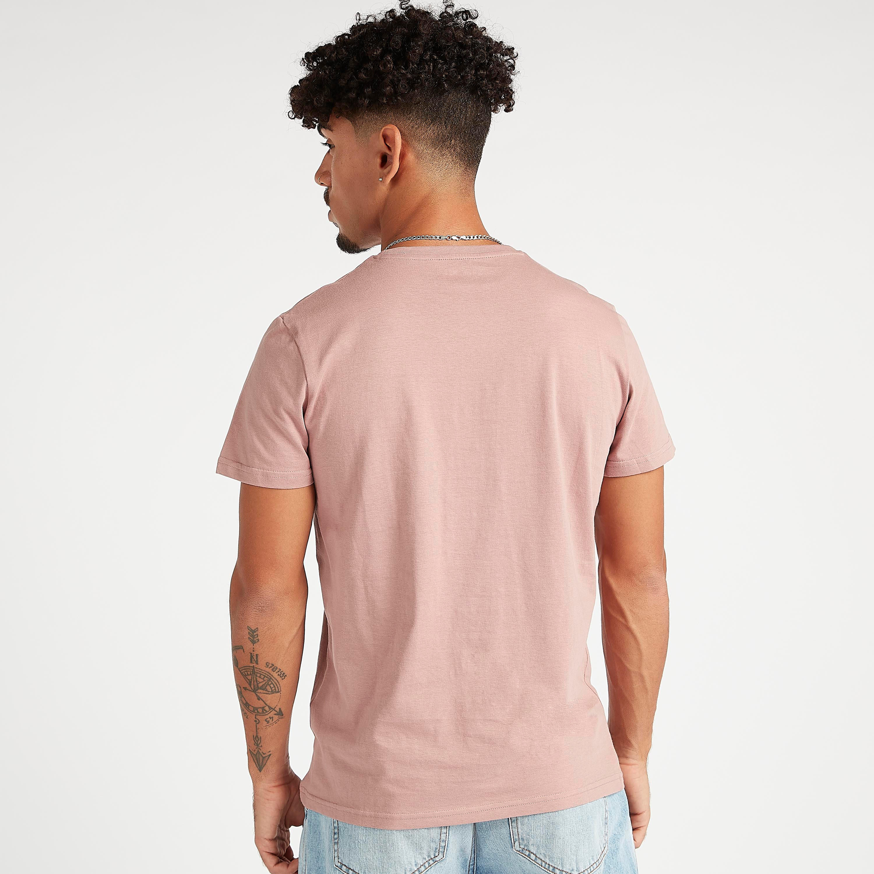 Printed Crew Neck T-shirt with Short Sleeves-men-clothing-tshirtsandpolos-tshirts-image-4