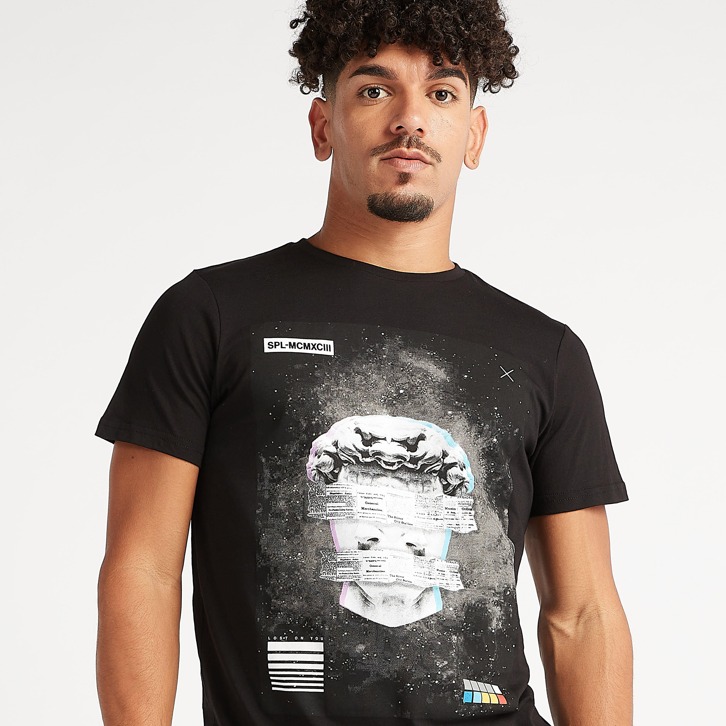Printed Crew Neck T-shirt with Short Sleeves-men-clothing-tshirtsandpolos-tshirts-image-3