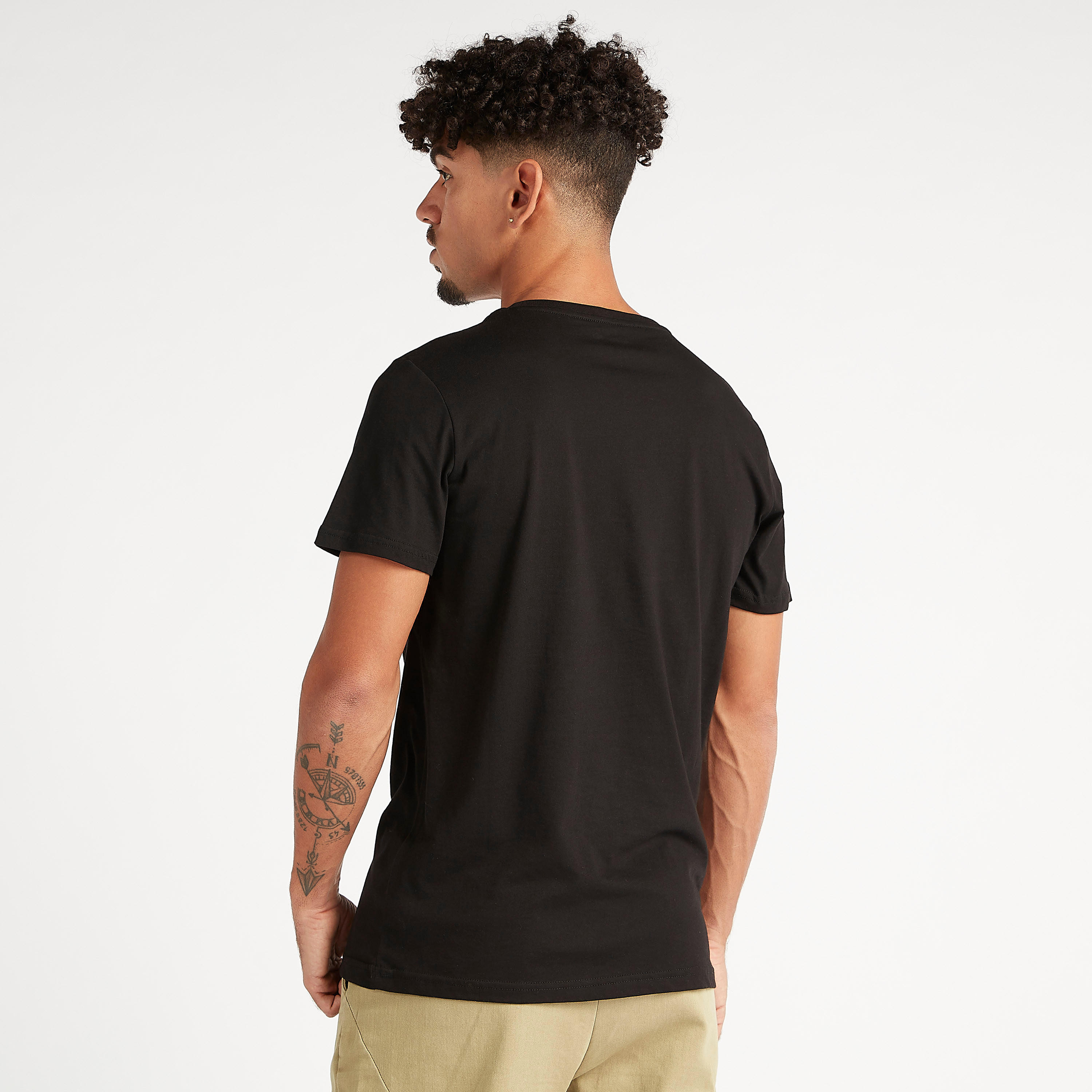 Graphic Print Crew Neck T-shirt with Short Sleeves-men-clothing-tshirtsandpolos-tshirts-image-4