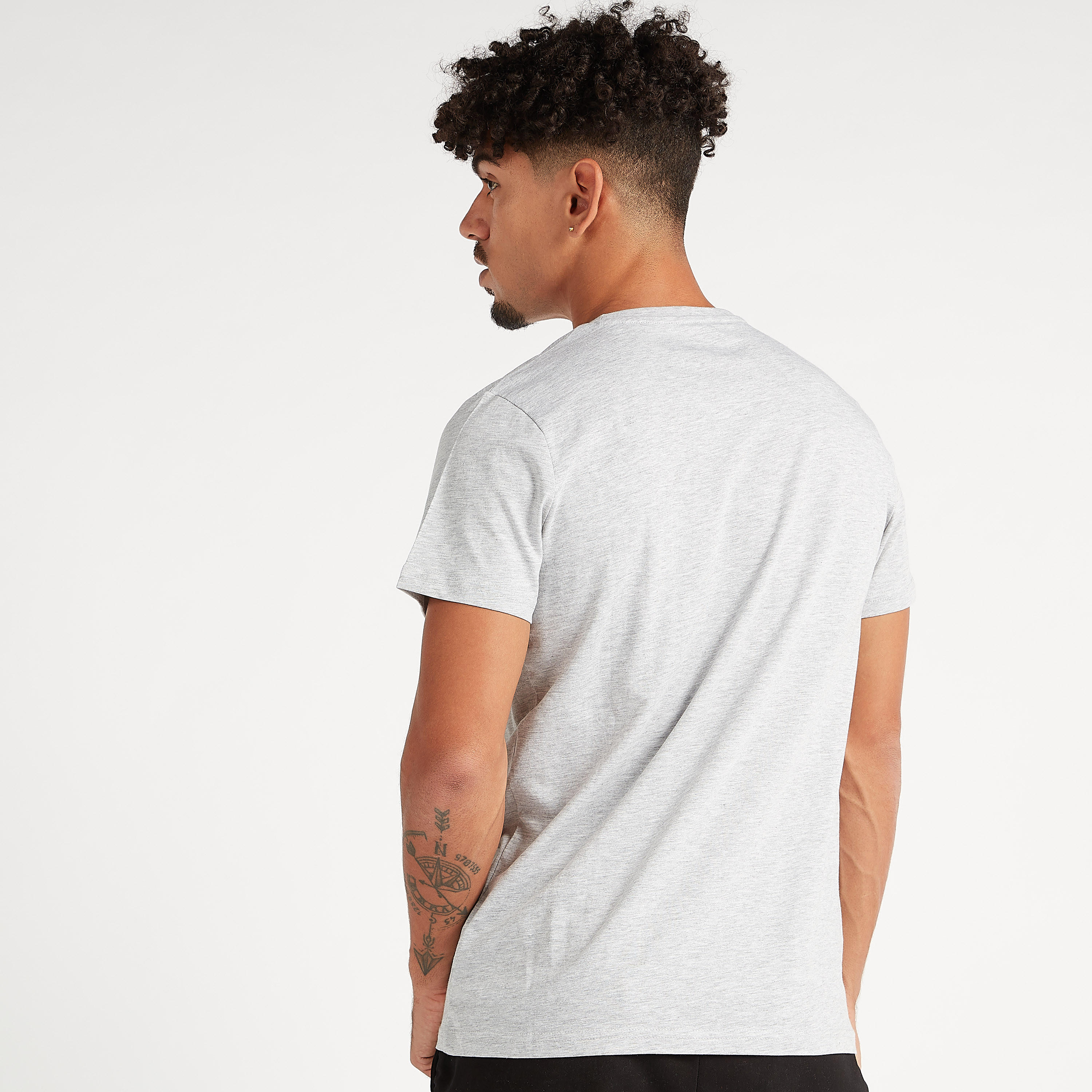 Printed Crew Neck T-shirt with Short Sleeves-men-clothing-tshirtsandpolos-tshirts-image-4