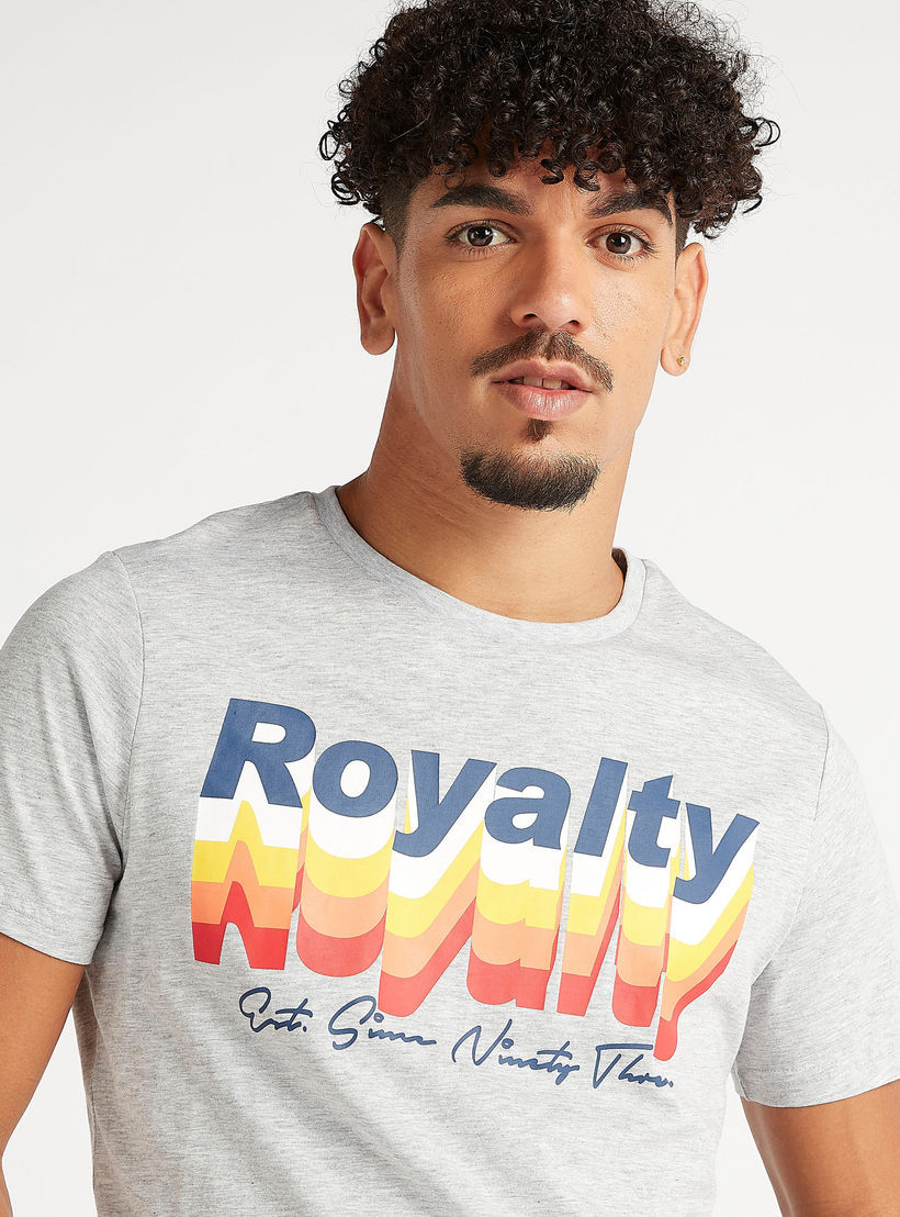 Slim Fit Graphic Print Crew Neck T-shirt with Short Sleeves-men-clothing-tshirtsandpolos-tshirts-image-3