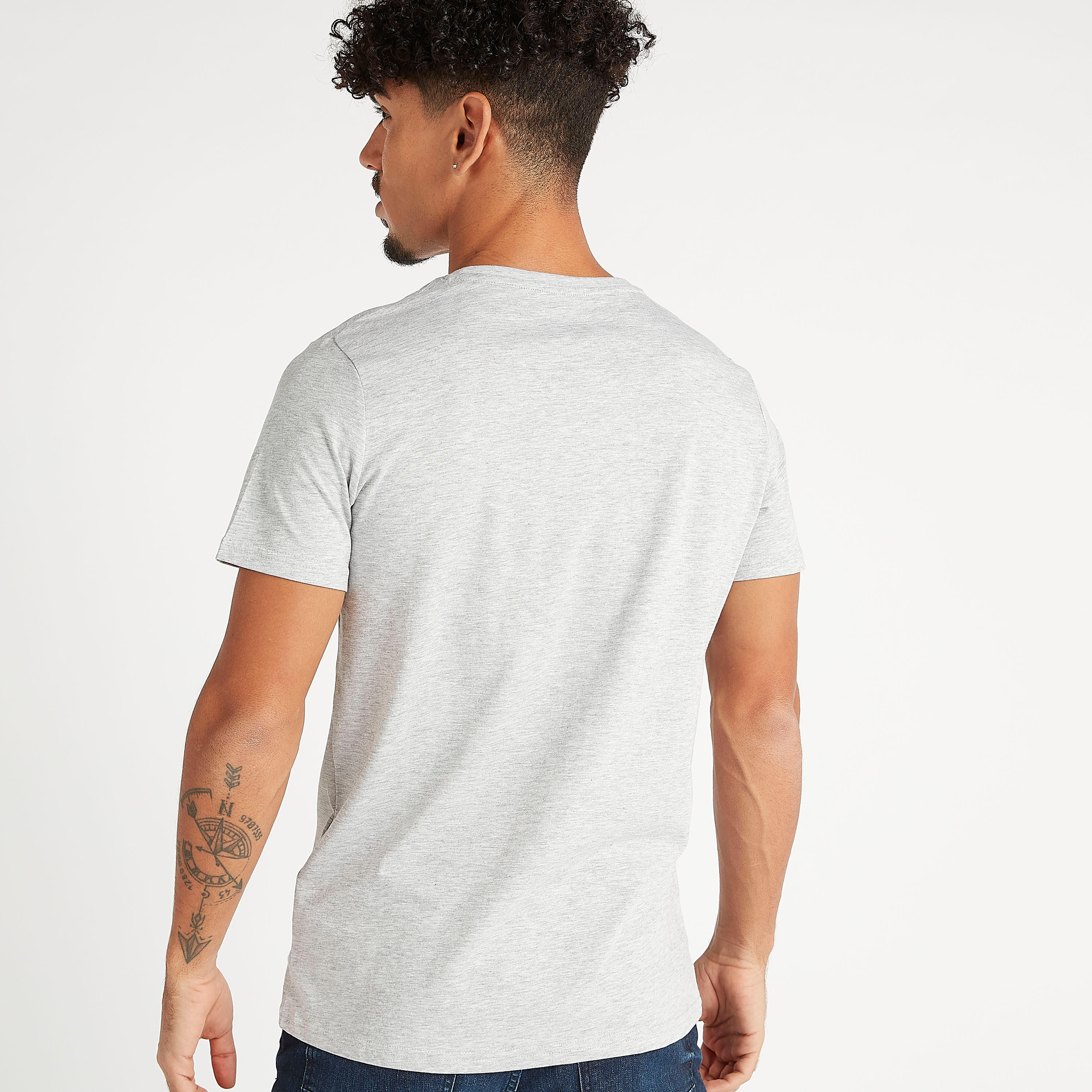 Slim Fit Graphic Print Crew Neck T-shirt with Short Sleeves-men-clothing-tshirtsandpolos-tshirts-image-4