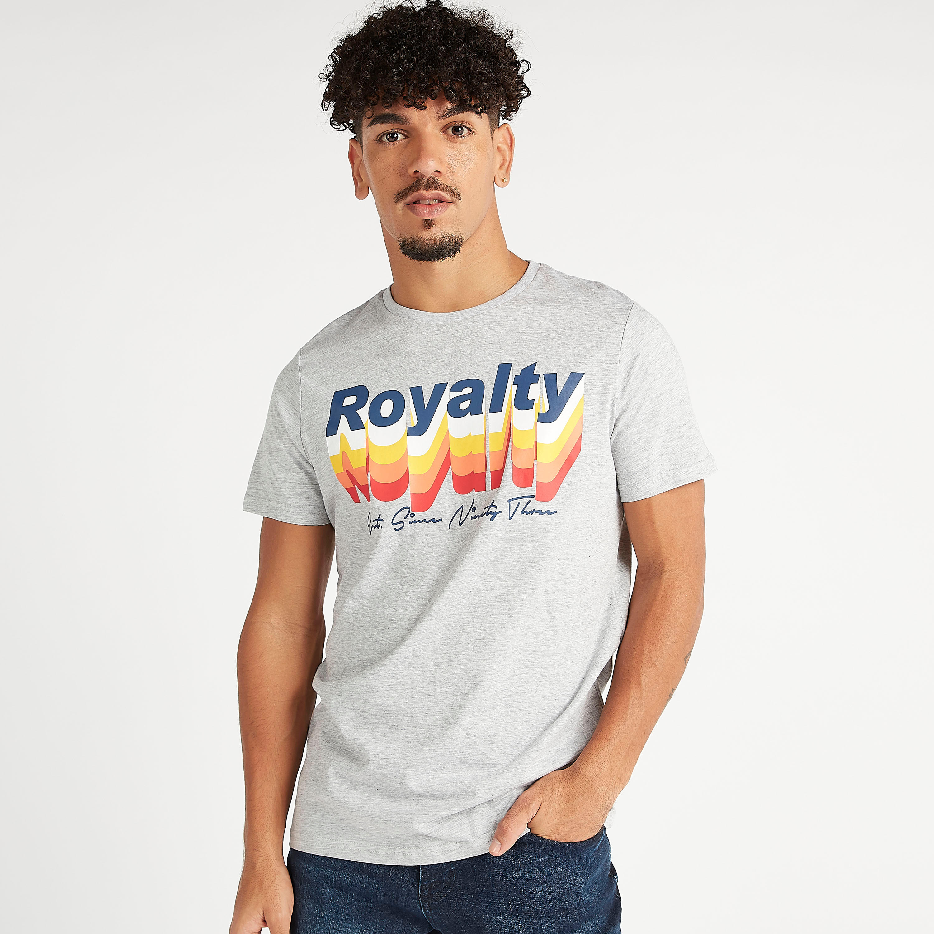 Slim Fit Graphic Print Crew Neck T-shirt with Short Sleeves-men-clothing-tshirtsandpolos-tshirts-image-5