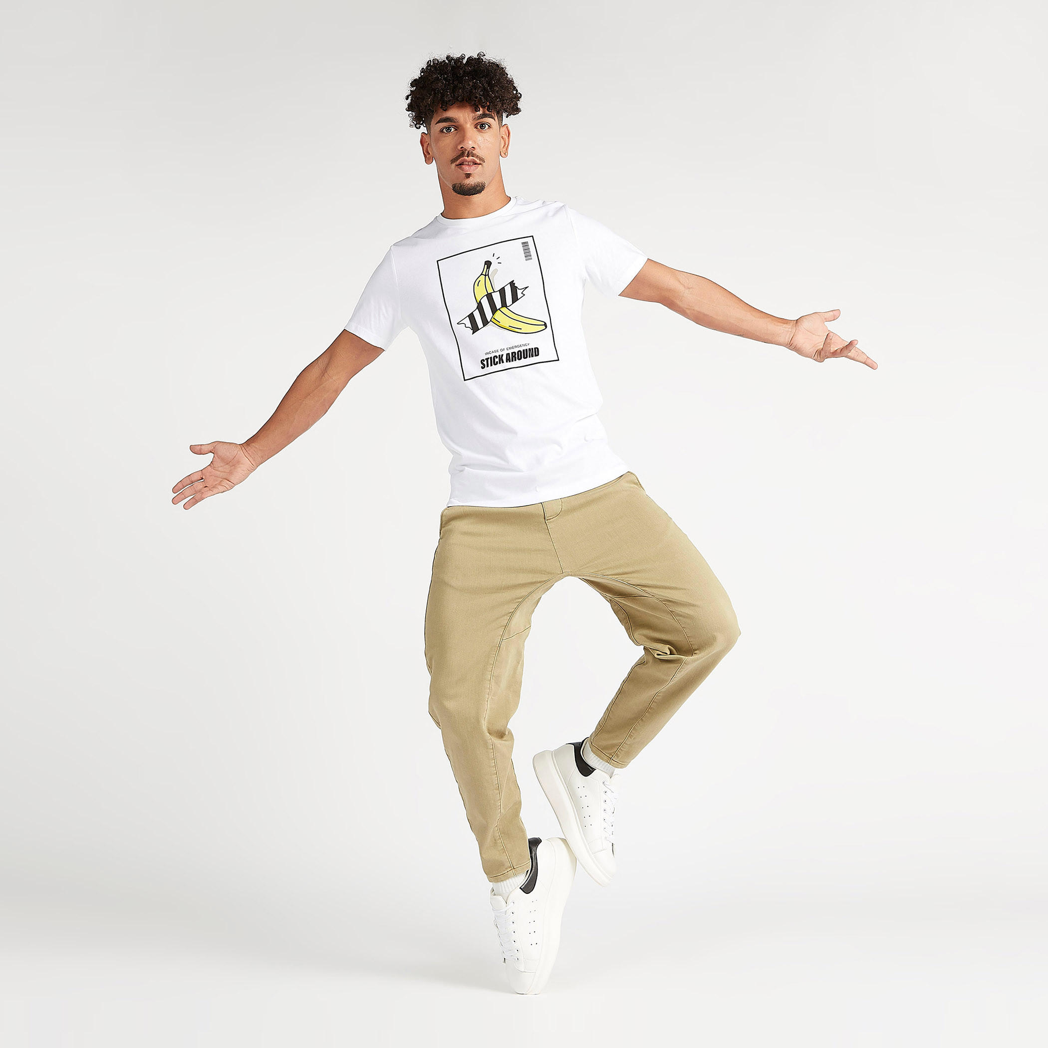 Printed Crew Neck T-shirt with Short Sleeves-men-clothing-tshirtsandpolos-tshirts-image-2