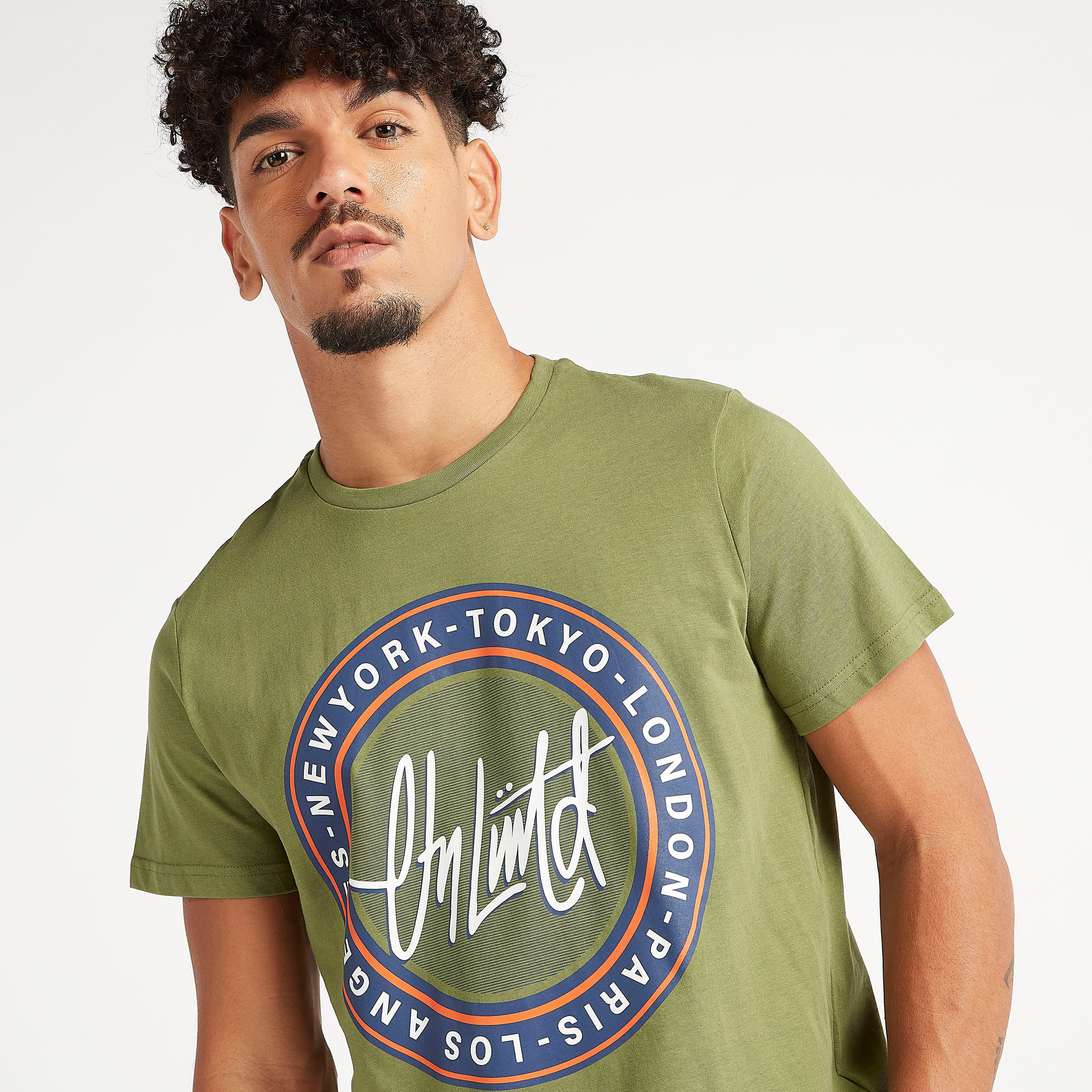Printed T-shirt with Crew Neck and Short Sleeves-men-clothing-tshirtsandpolos-tshirts-image-3