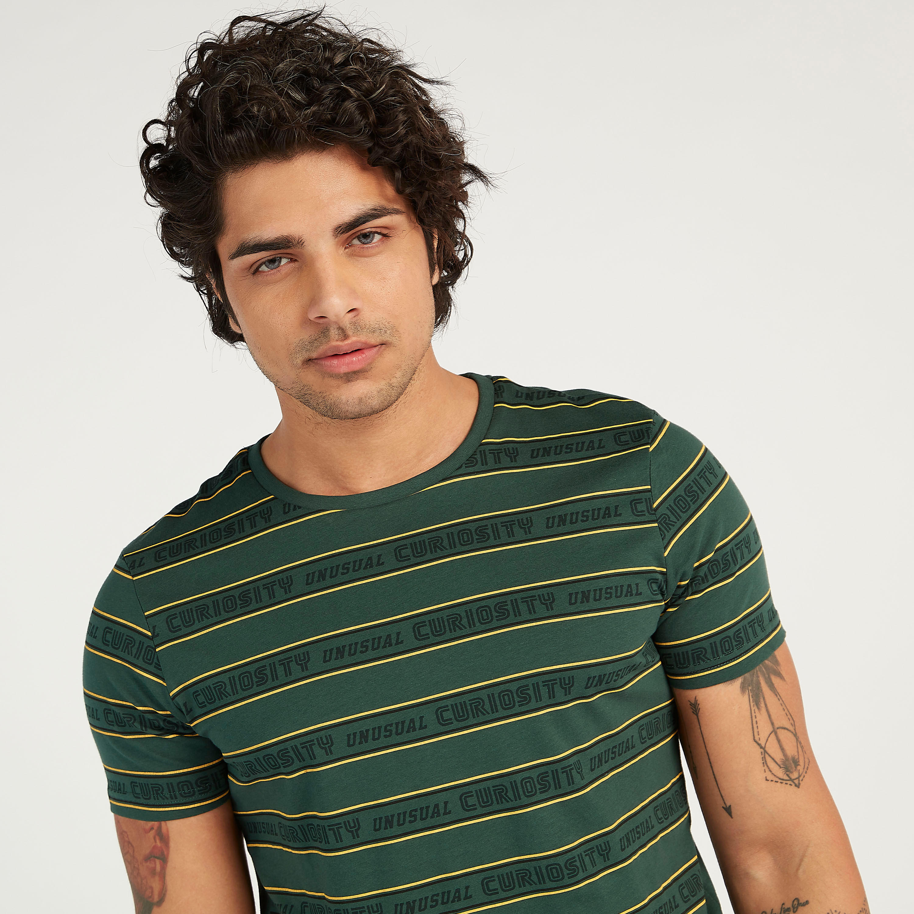 Striped Crew Neck T-shirt with Short Sleeves-men-clothing-tshirtsandpolos-tshirts-image-3