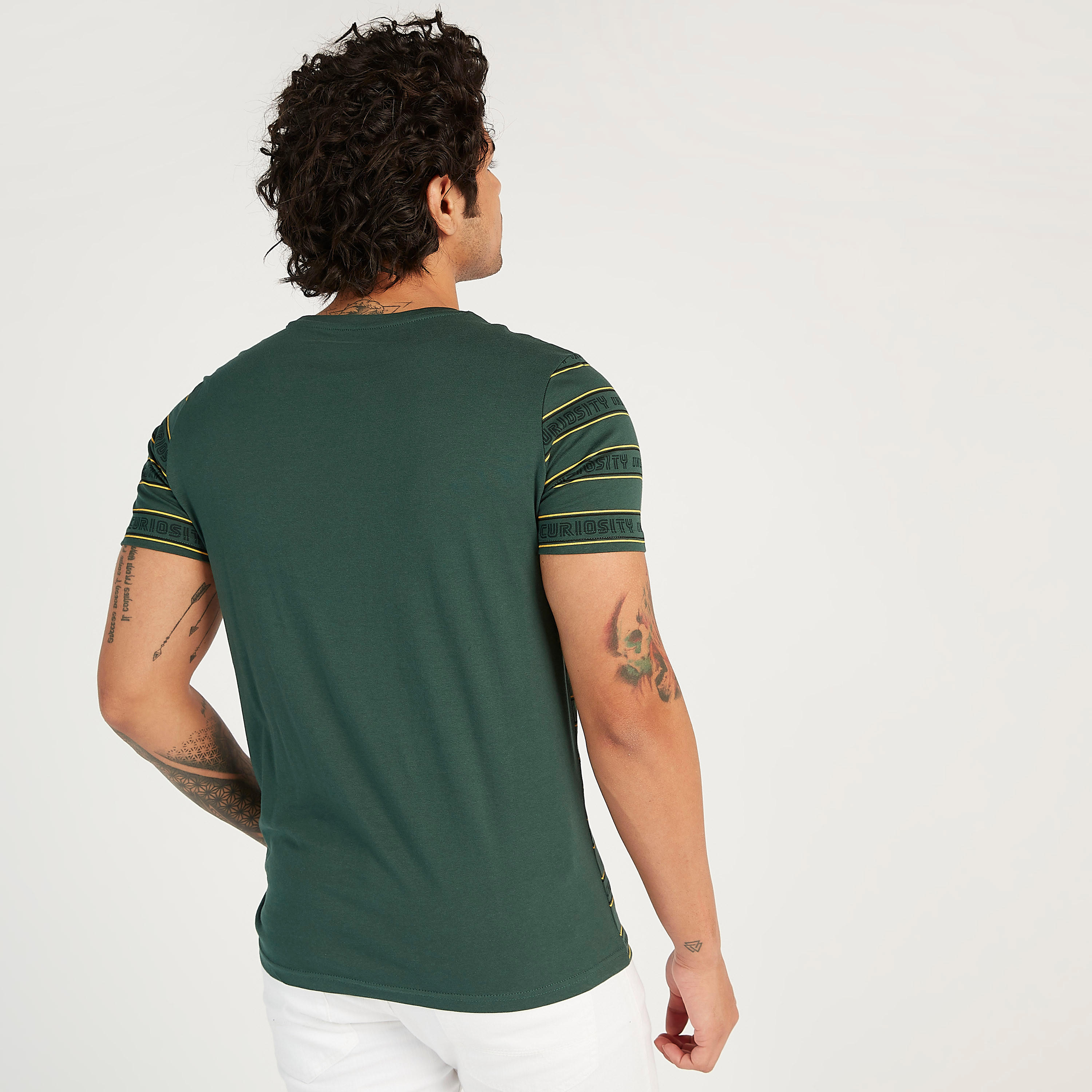 Striped Crew Neck T-shirt with Short Sleeves-men-clothing-tshirtsandpolos-tshirts-image-5