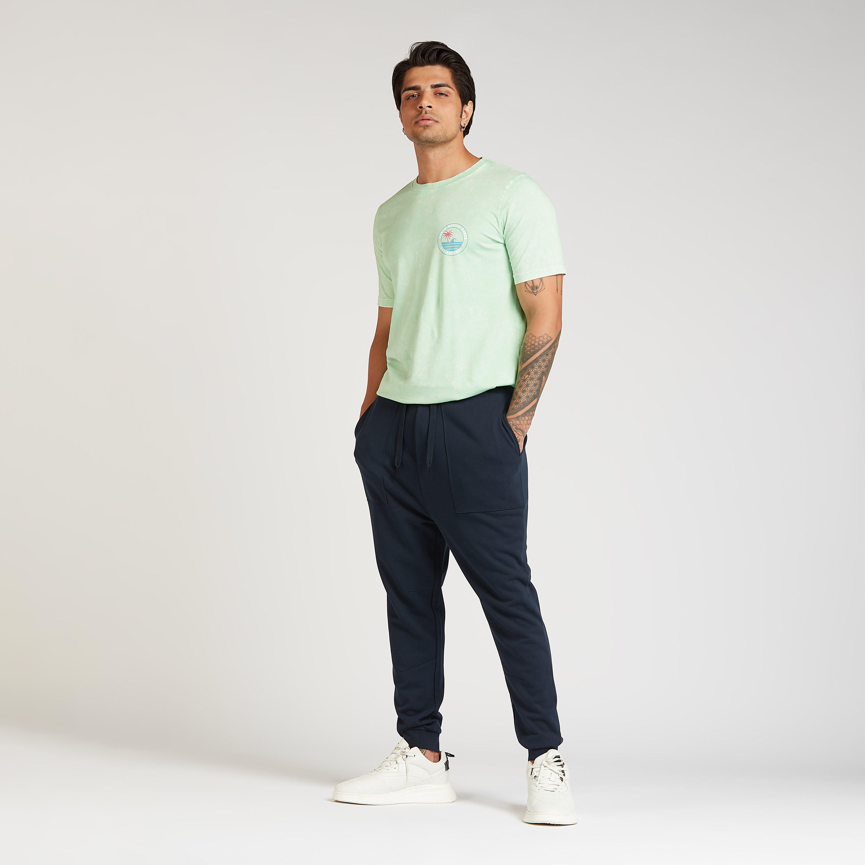 Sustainable Printed T-shirt with Crew Neck and Short Sleeves-men-clothing-tshirtsandpolos-tshirts-image-2