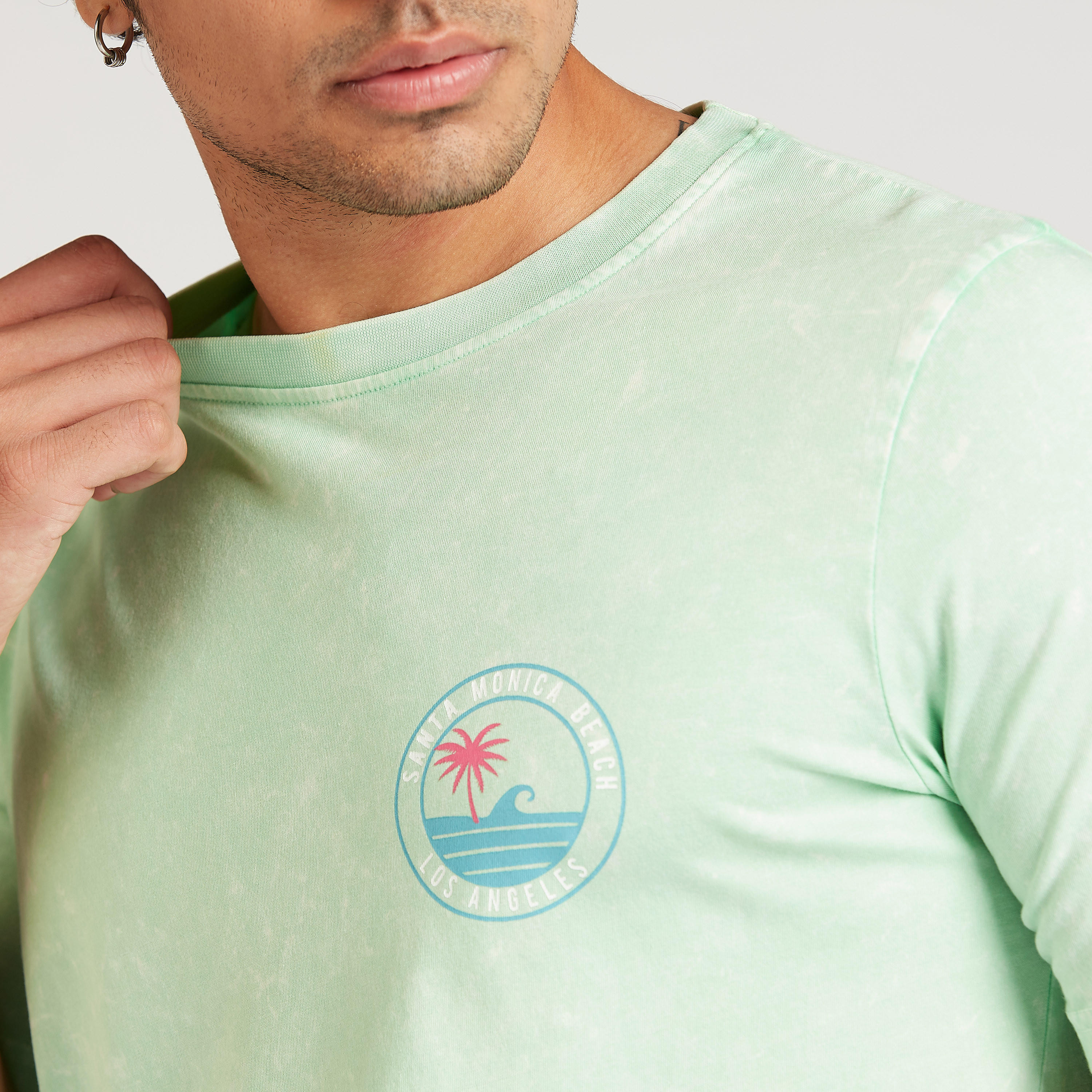 Sustainable Printed T-shirt with Crew Neck and Short Sleeves-men-clothing-tshirtsandpolos-tshirts-image-3