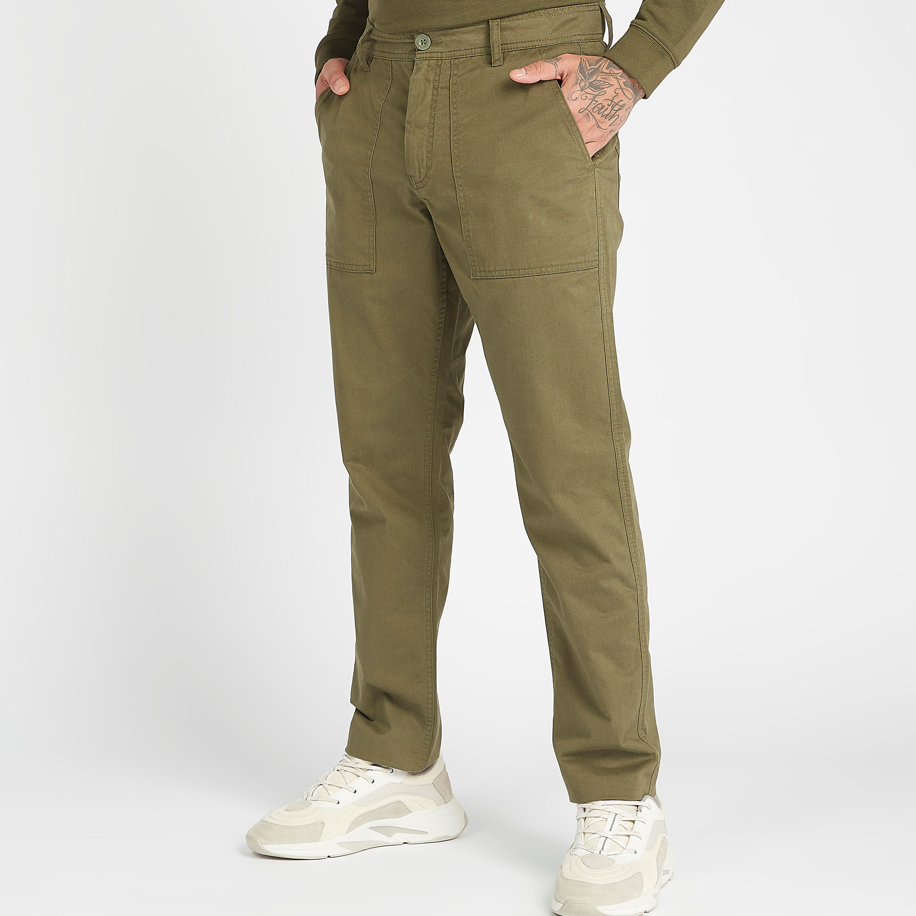 Sustainable Solid Trouser with Pockets and Button Closure-men-clothing-bottoms-trousersandchinos-trousers-image-1