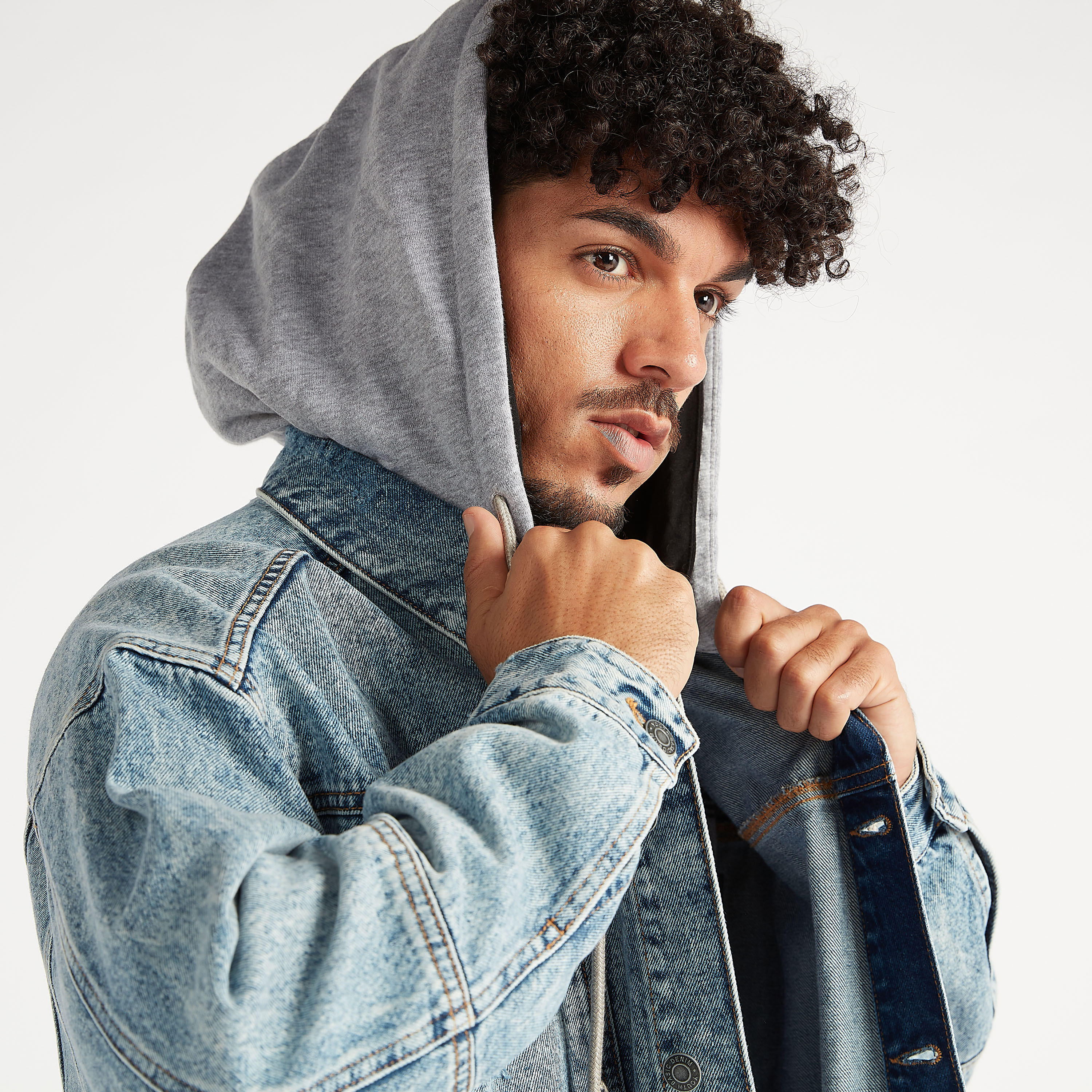 Sustainable Denim Hooded Jacket with Long Sleeves and Pockets-men-clothing-jacketsandblazers-jackets-image-4