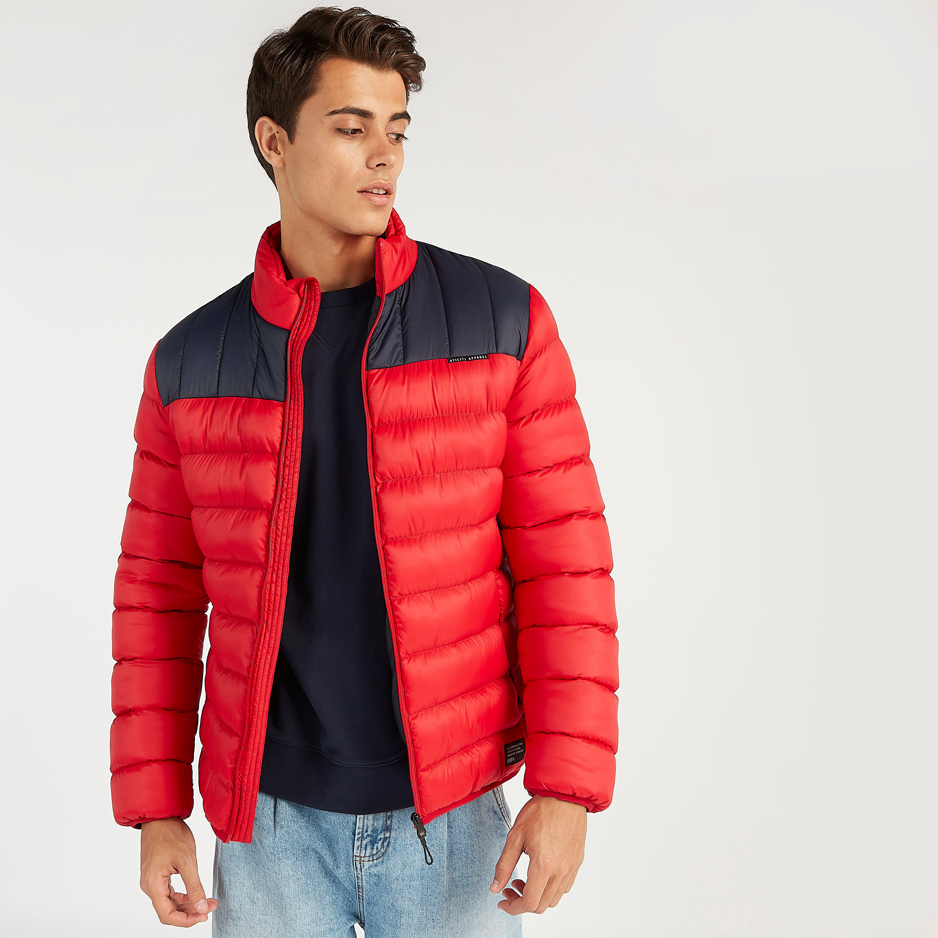 Zip Through Puffer Jacket with High Neck and Pockets-men-clothing-jacketsandblazers-jackets-image-1