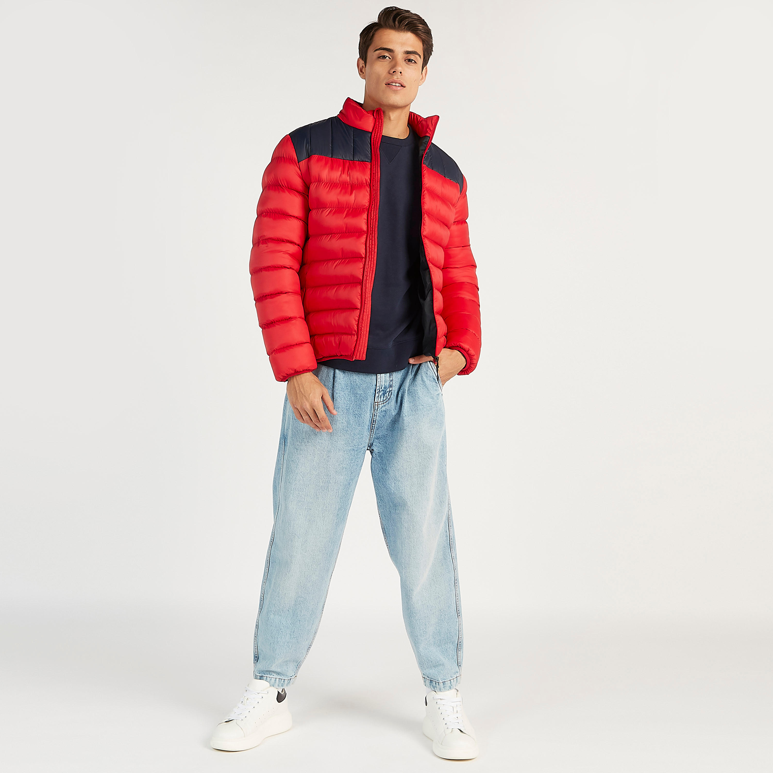 Zip Through Puffer Jacket with High Neck and Pockets-men-clothing-jacketsandblazers-jackets-image-2