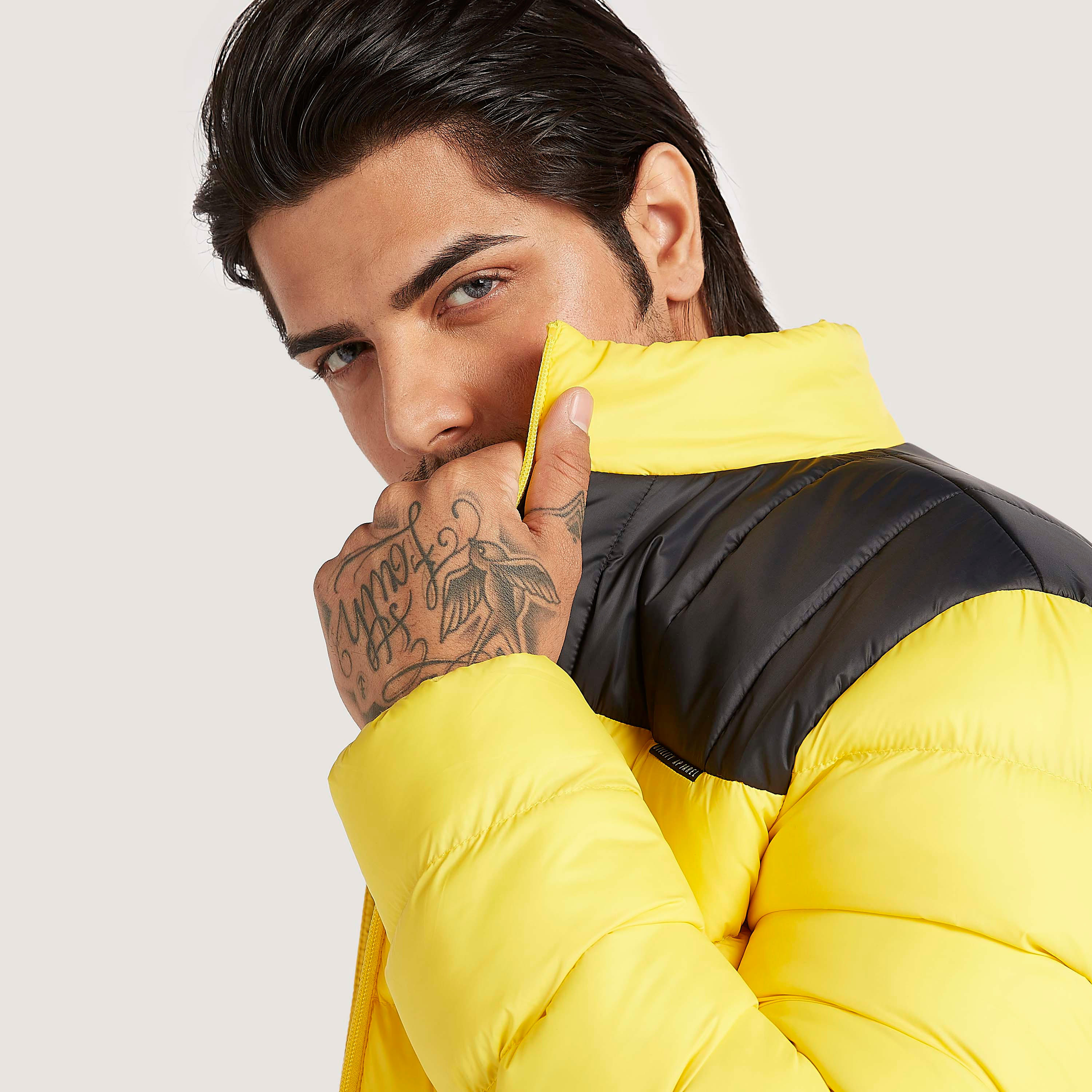 Quilted Bomber Jacket with Zip Closure and Long Sleeves-men-clothing-jacketsandblazers-jackets-image-3