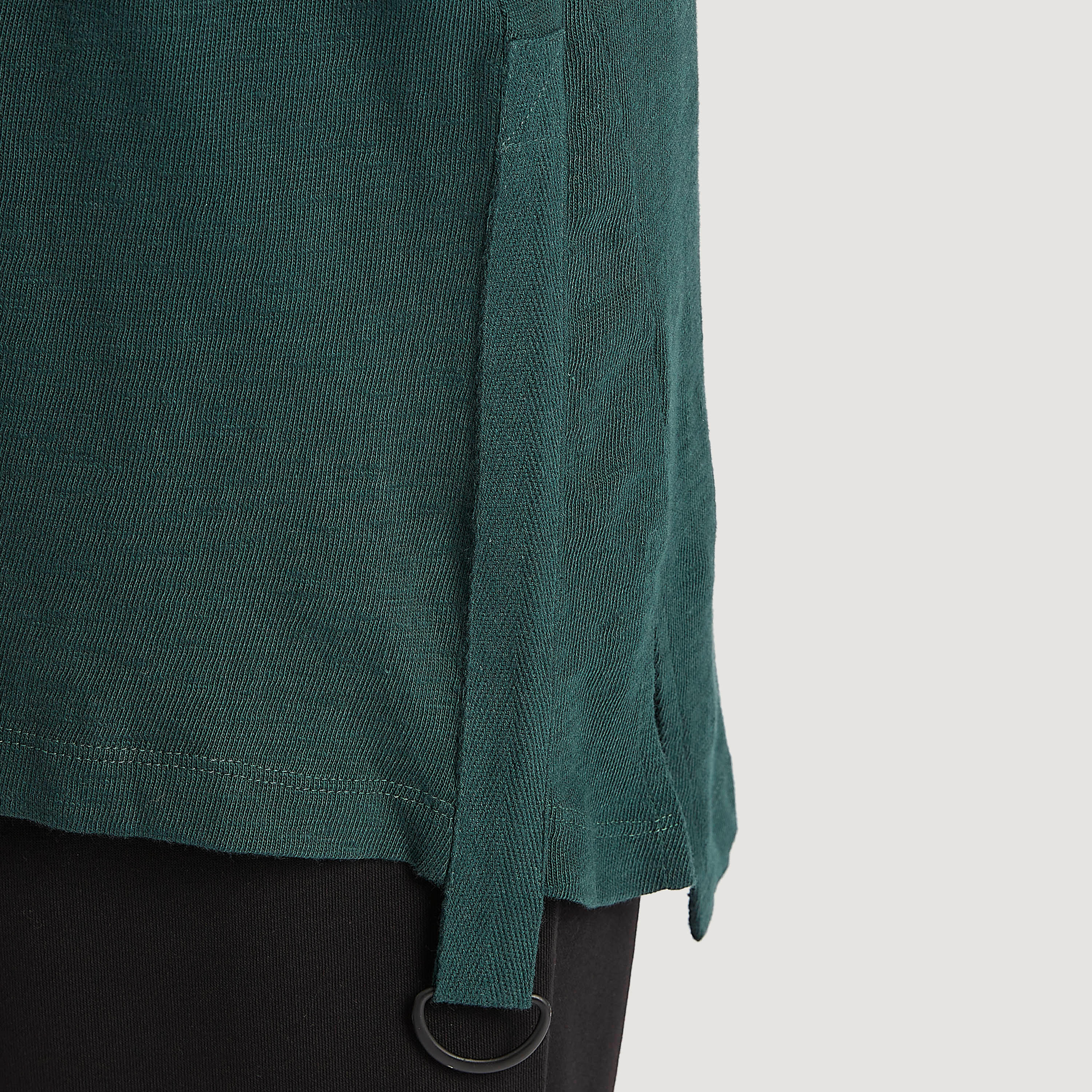 كنزة مستدامة طويلة سادة بياقة منسدلة وأكمام طويلة-men-clothing-sweatersandpullovers-image-7