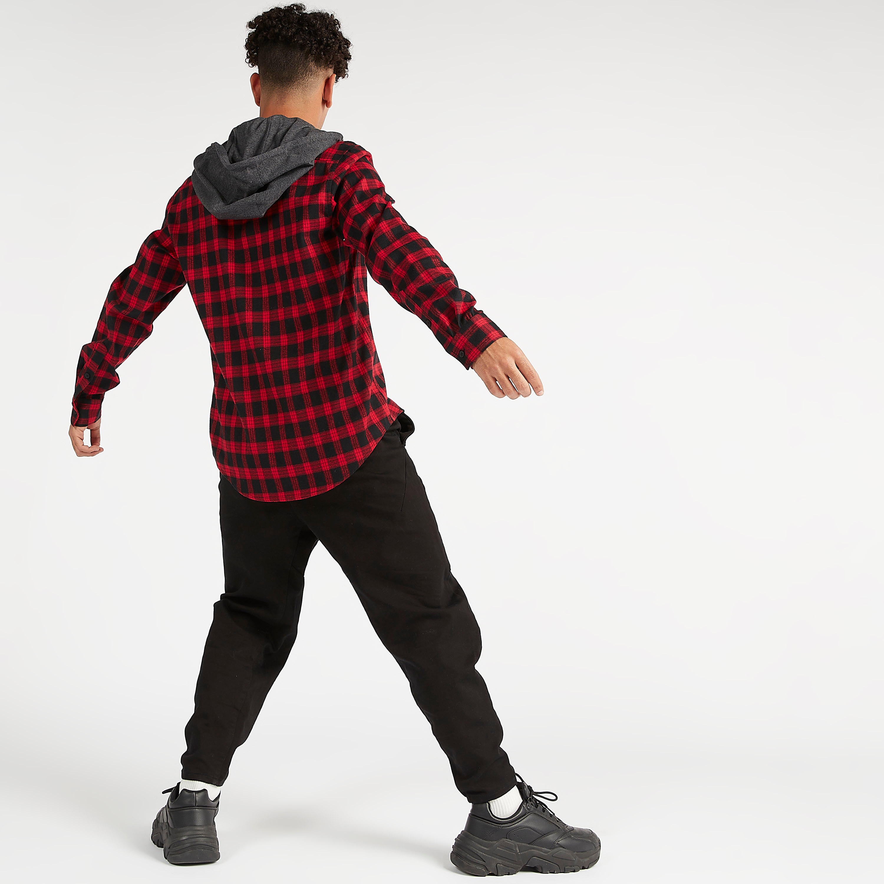 Sustainable Checked Lightweight Jacket with Hood-men-clothing-jacketsandblazers-jackets-image-2