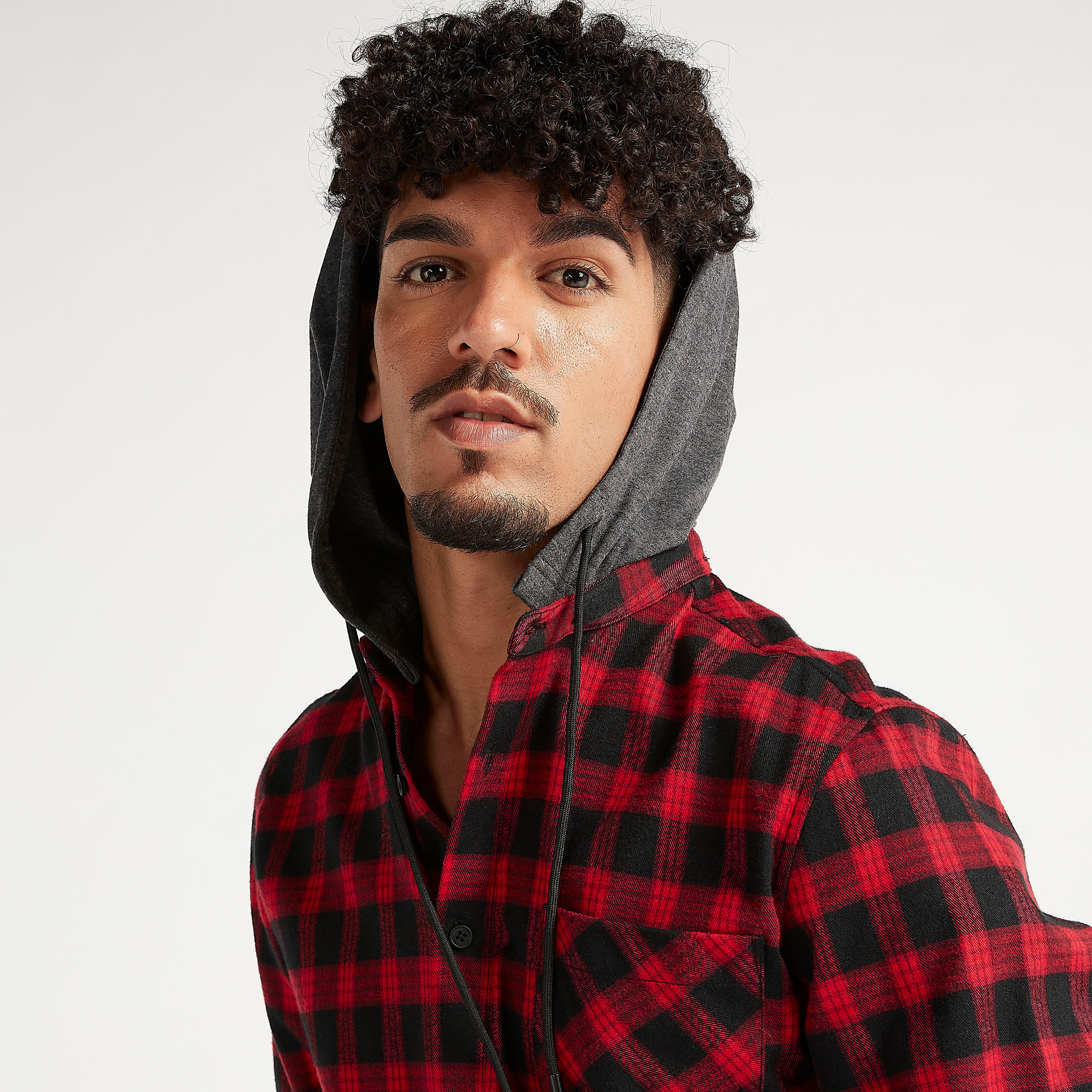 Sustainable Checked Lightweight Jacket with Hood-men-clothing-jacketsandblazers-jackets-image-6