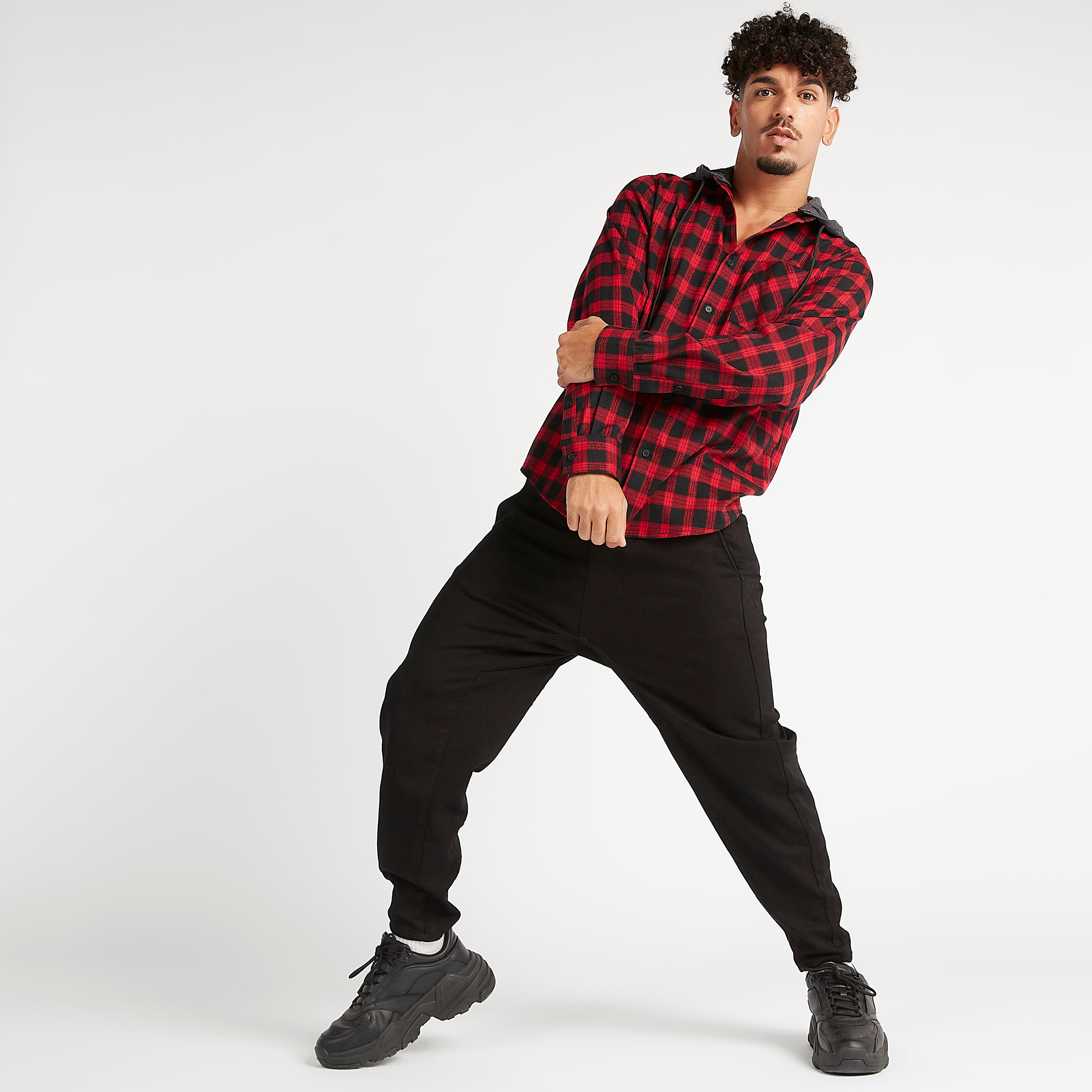 Sustainable Checked Lightweight Jacket with Hood-men-clothing-jacketsandblazers-jackets-image-3