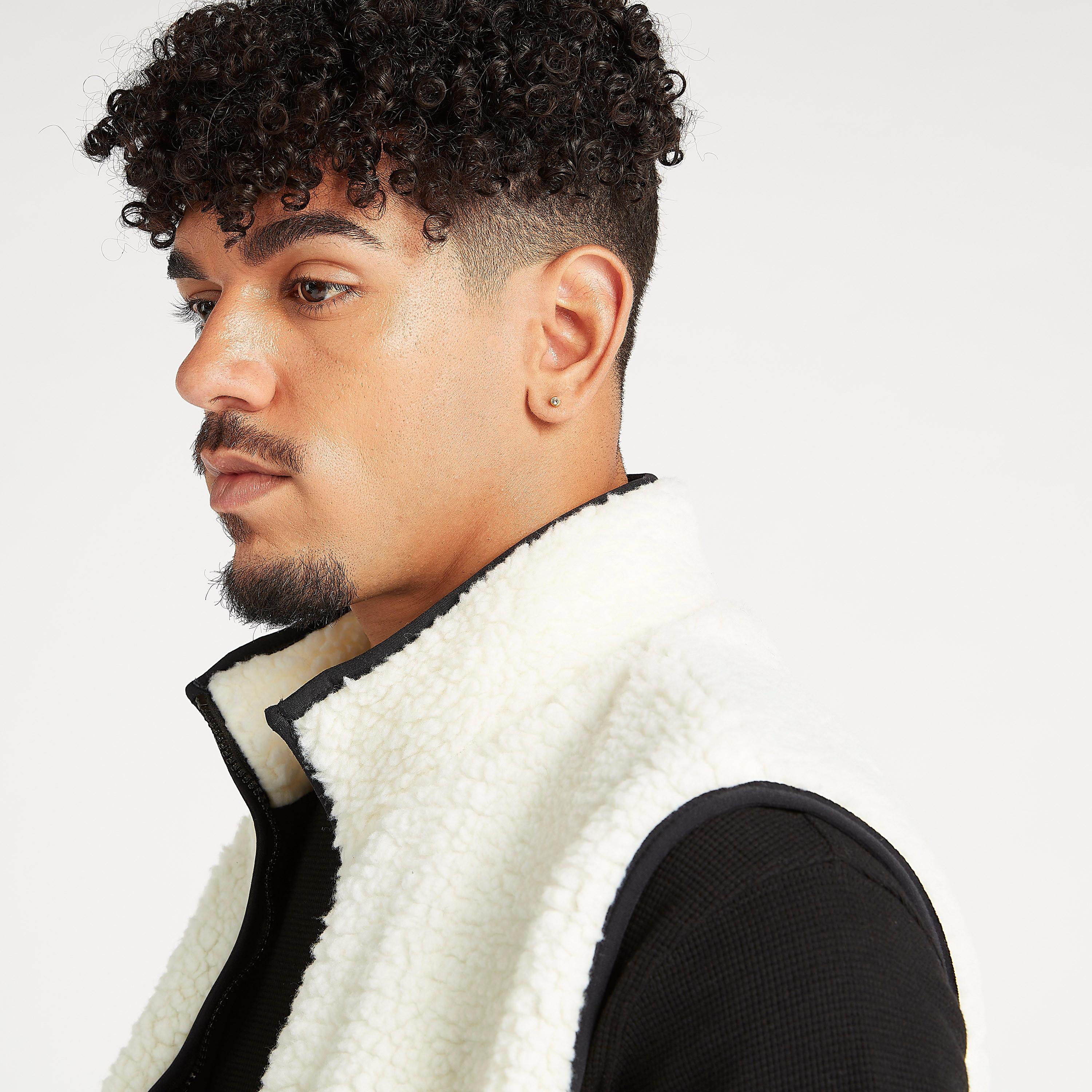 جاكيت فرو إصطناعي بارز الملمس دون أكمام مع جيوب وسحّاب إغلاق-men-clothing-jacketsandblazers-jackets-image-3