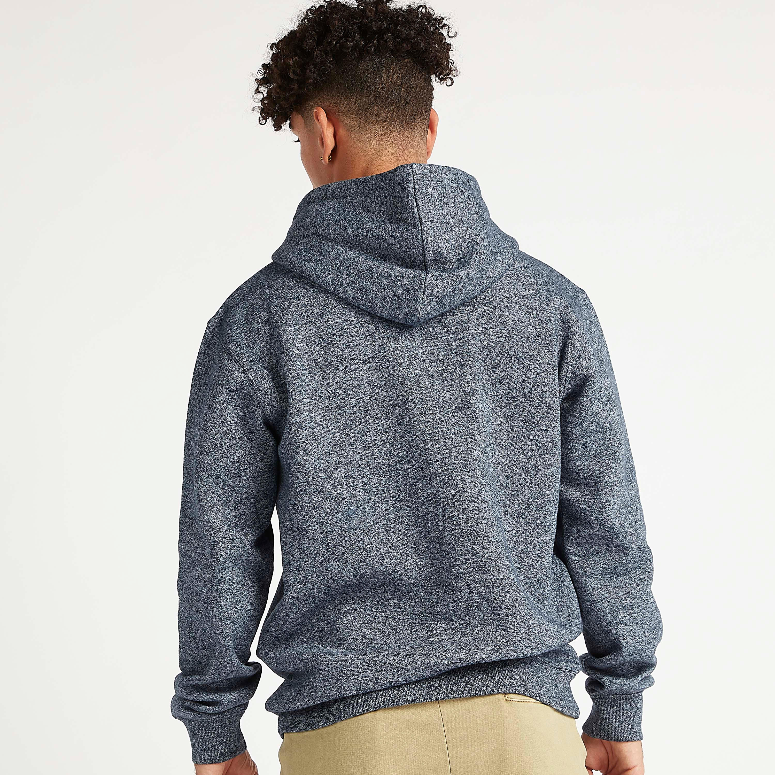 هودي مستدام بتطريز ميلانج وجيوب كنغر-men-winterwear-hoodiesandsweatshirts-image-4