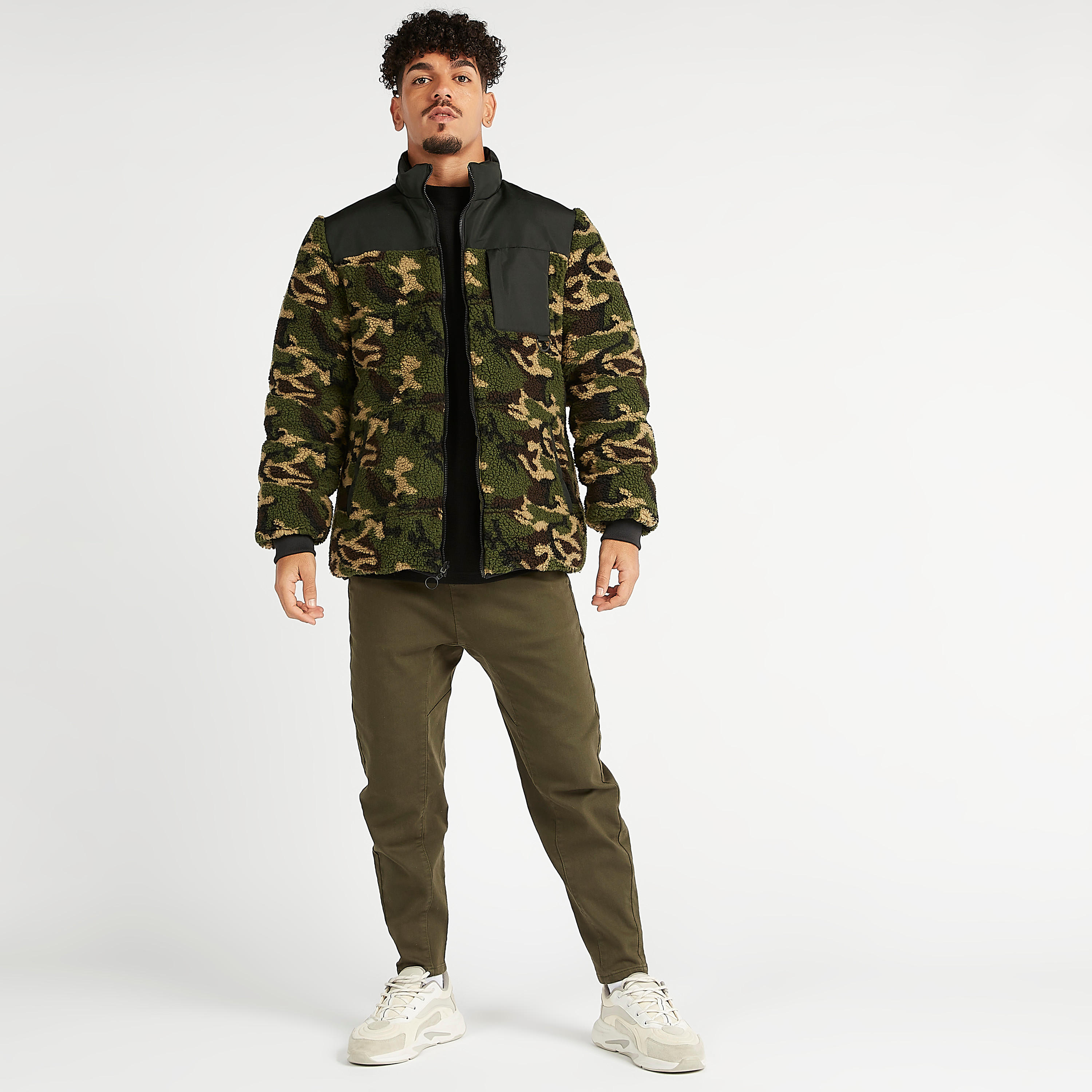 جاكيت بارز الملمس مبطّن يستخدم على الوجهين بأكمام طويلة وسحّاب-men-clothing-jacketsandblazers-jackets-image-7