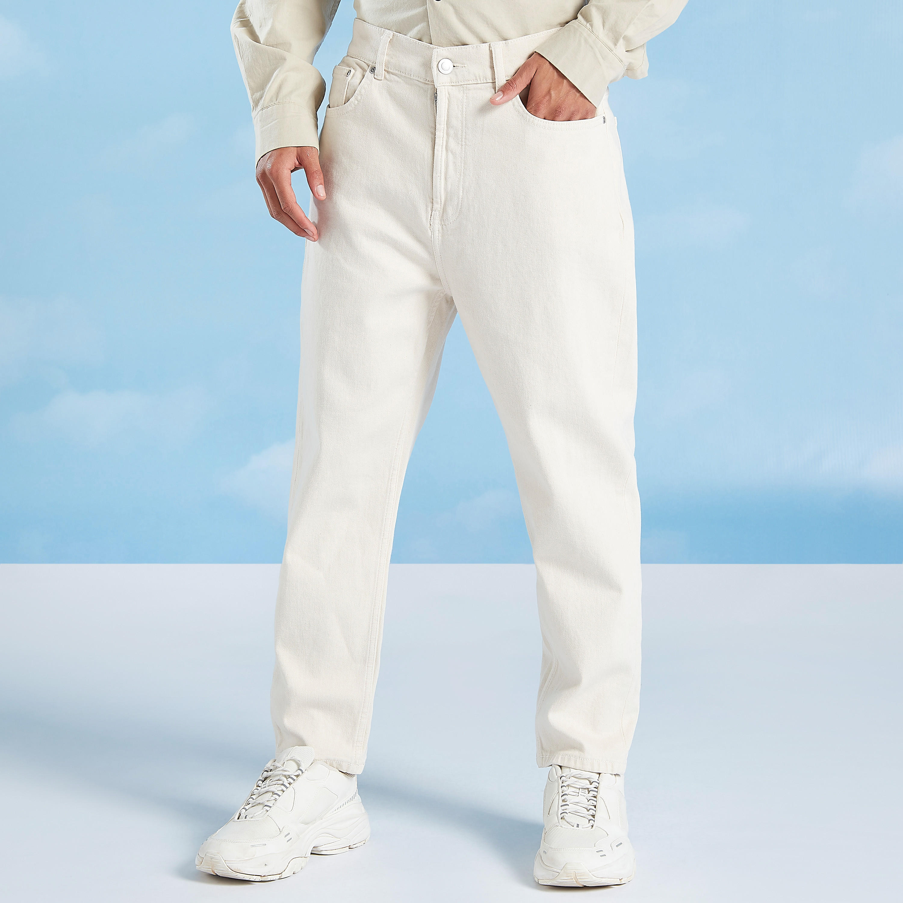 بنطلون جينز مستدام دنيم مريح بخصر متوسط الارتفاع-men-clothing-bottoms-jeans-image-1