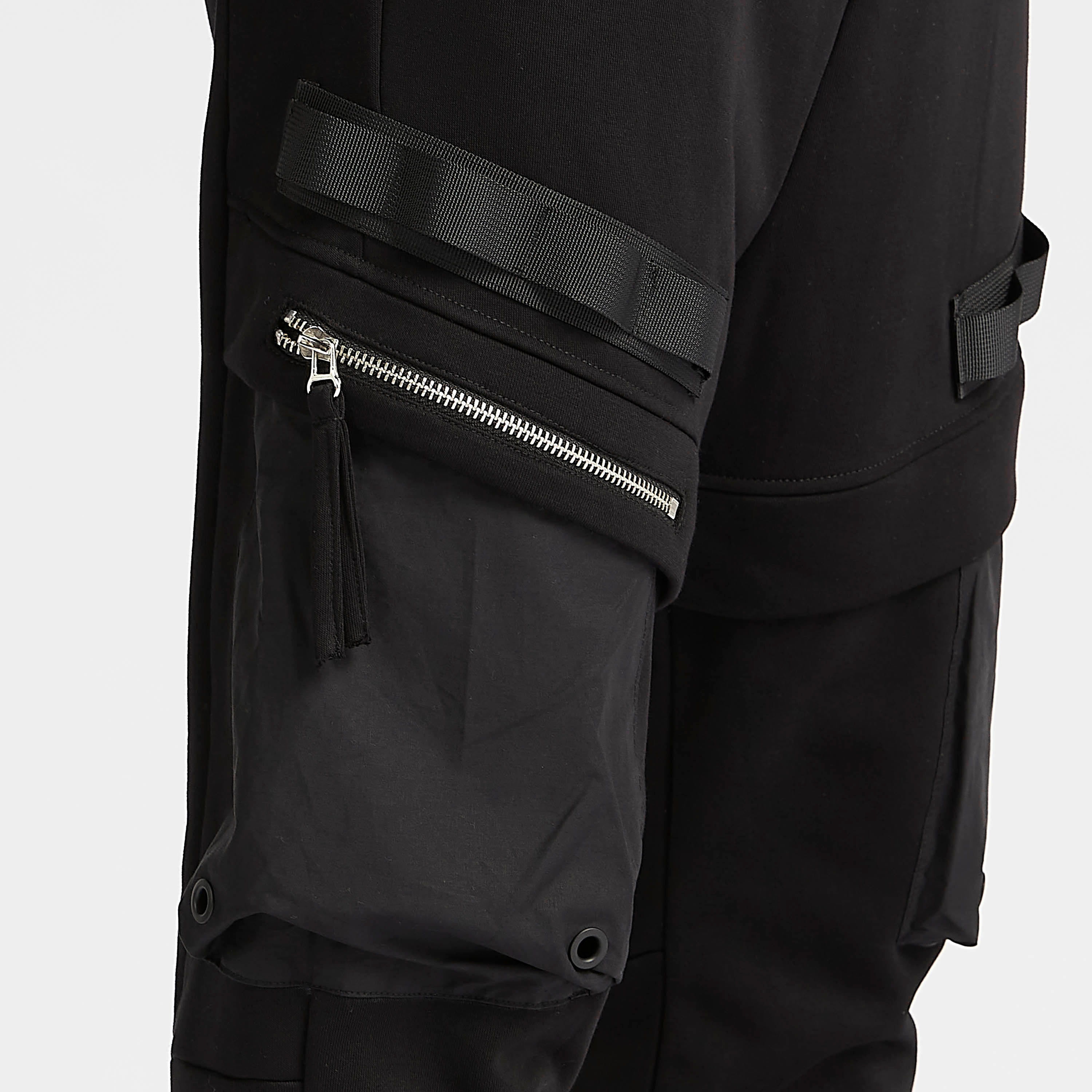 بنطلون رياضي مستدام سادة بخصر متوسّط الارتفاع ورباط إغلاق وجيوب-men-clothing-bottoms-joggers-image-3