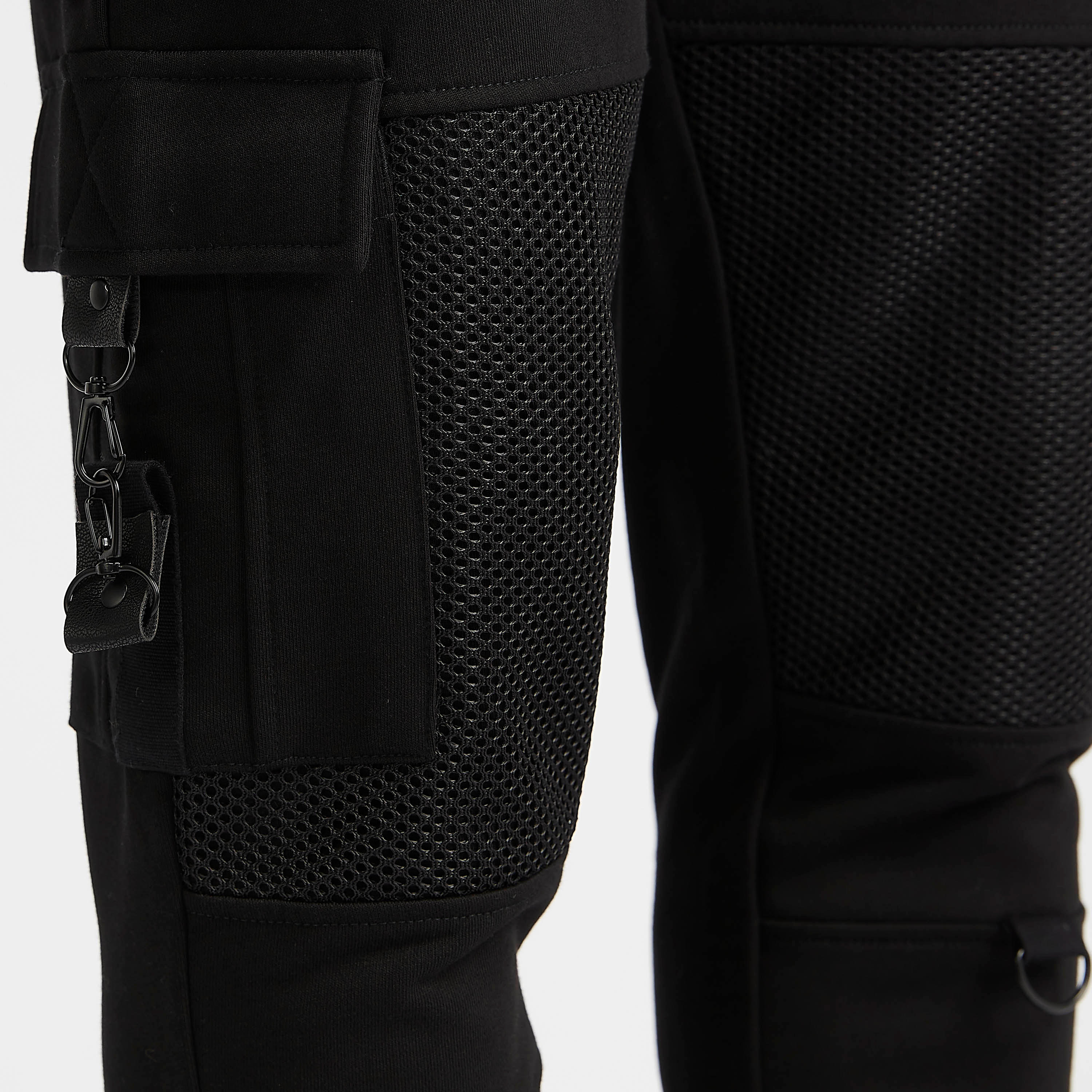بنطلون رياضي مستدام سادة بخصر متوسّط الارتفاع ورباط إغلاق وجيوب-men-clothing-bottoms-joggers-image-3