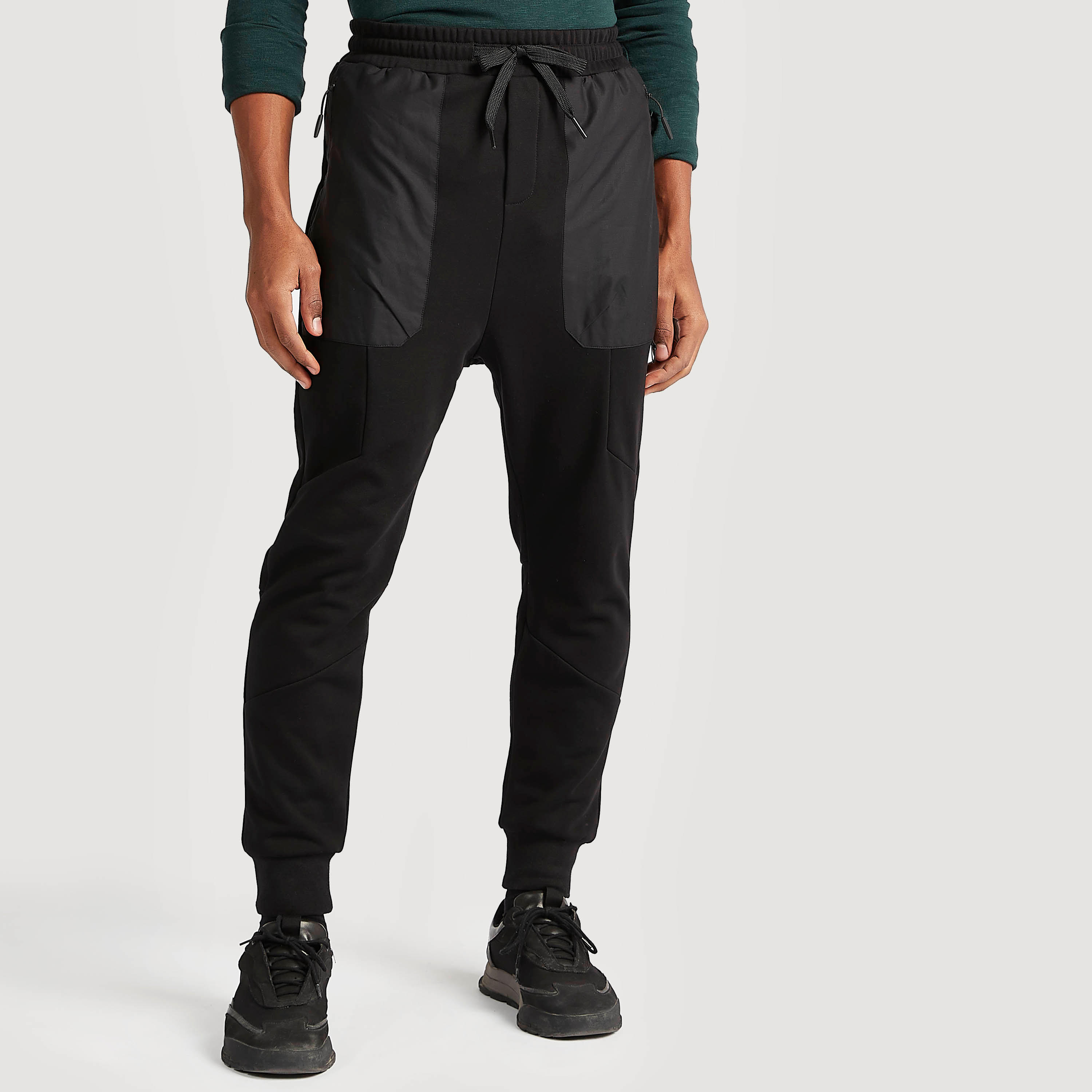 Sustainable Solid Mid-Rise Joggers with Drawstring Closure and Pockets-men-clothing-bottoms-joggers-image-1