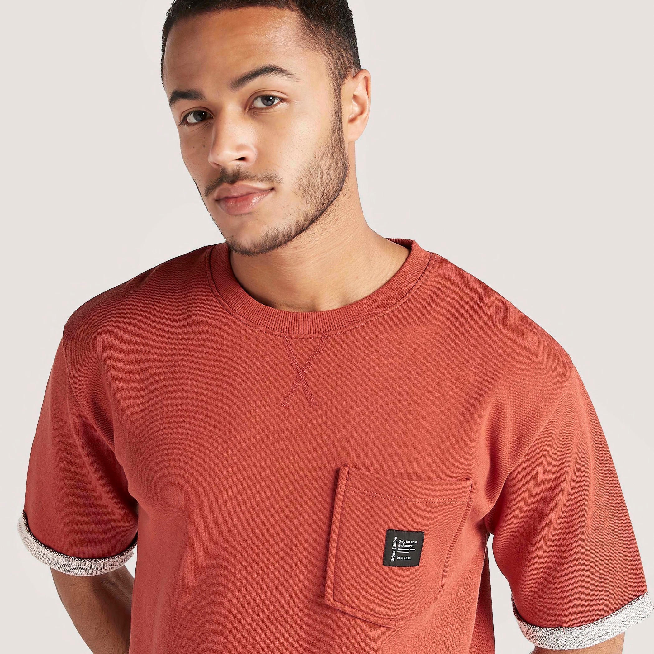 Solid T-shirt with Chest Pocket and Crew Neck-men-clothing-tshirtsandpolos-tshirts-image-3