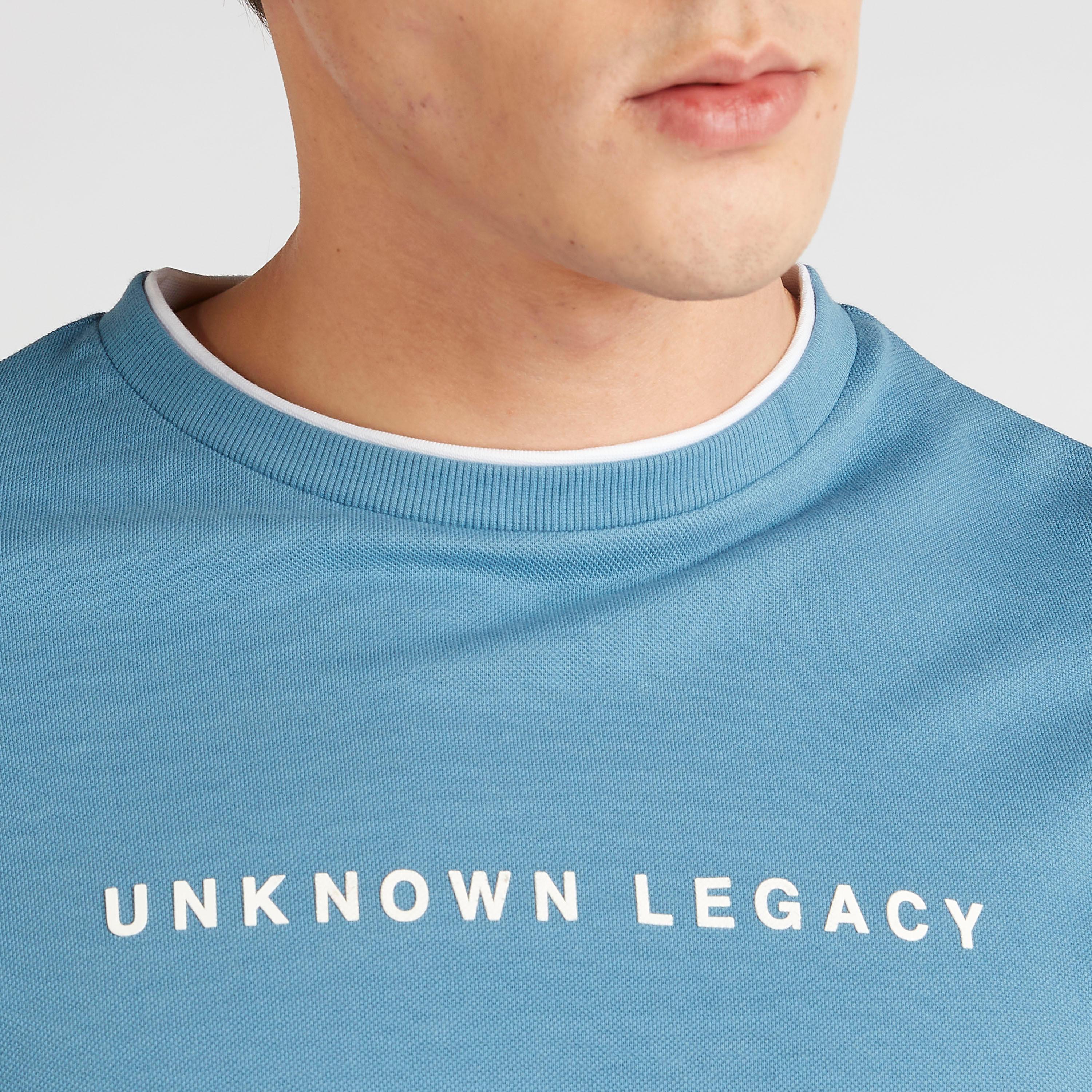 تيشيرت بارز الملمس بياقة ضيّقة وأكمام قصيرة-men-clothing-tshirtsandpolos-tshirts-image-4