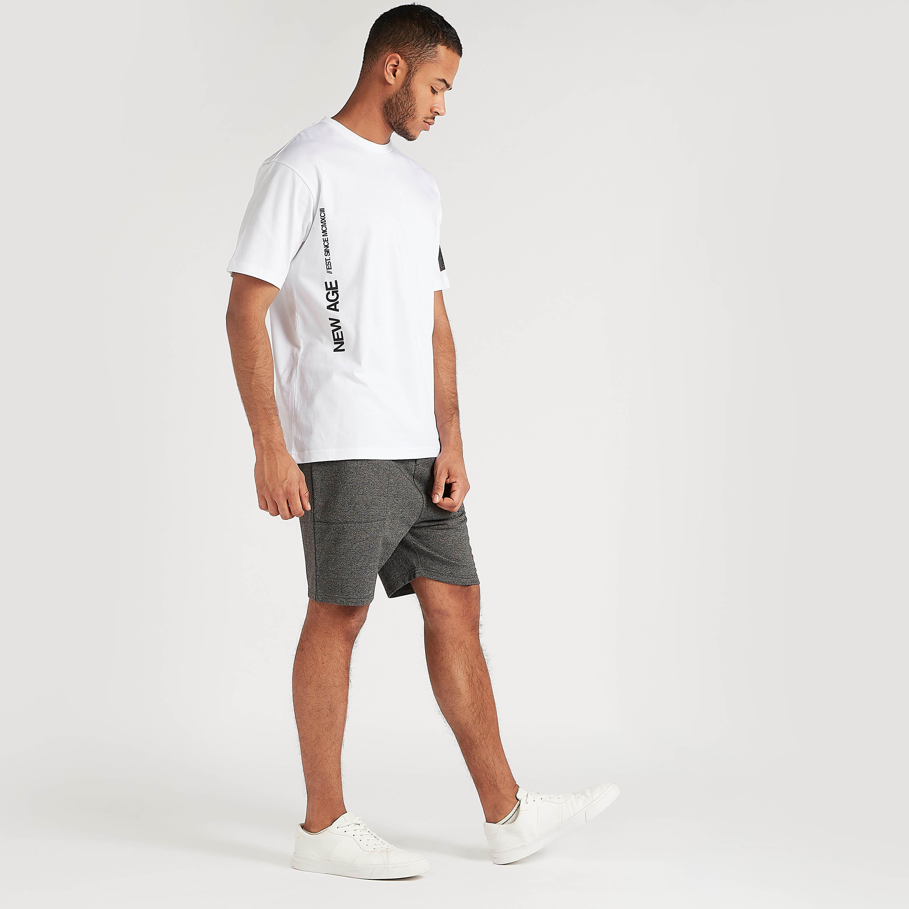 Printed Crew Neck T-shirt with Short Sleeves-men-clothing-tshirtsandpolos-tshirts-image-2