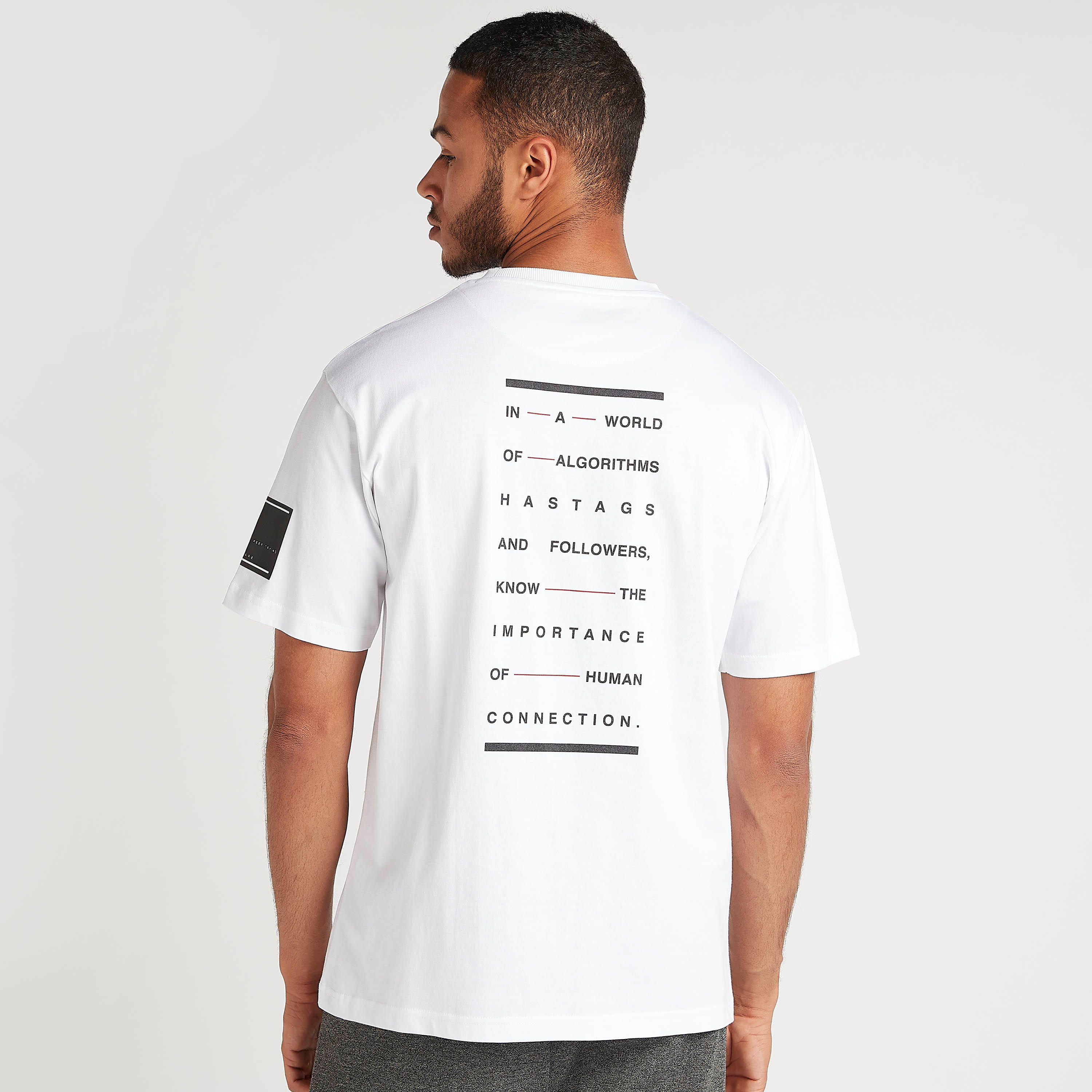 Printed Crew Neck T-shirt with Short Sleeves-men-clothing-tshirtsandpolos-tshirts-image-4
